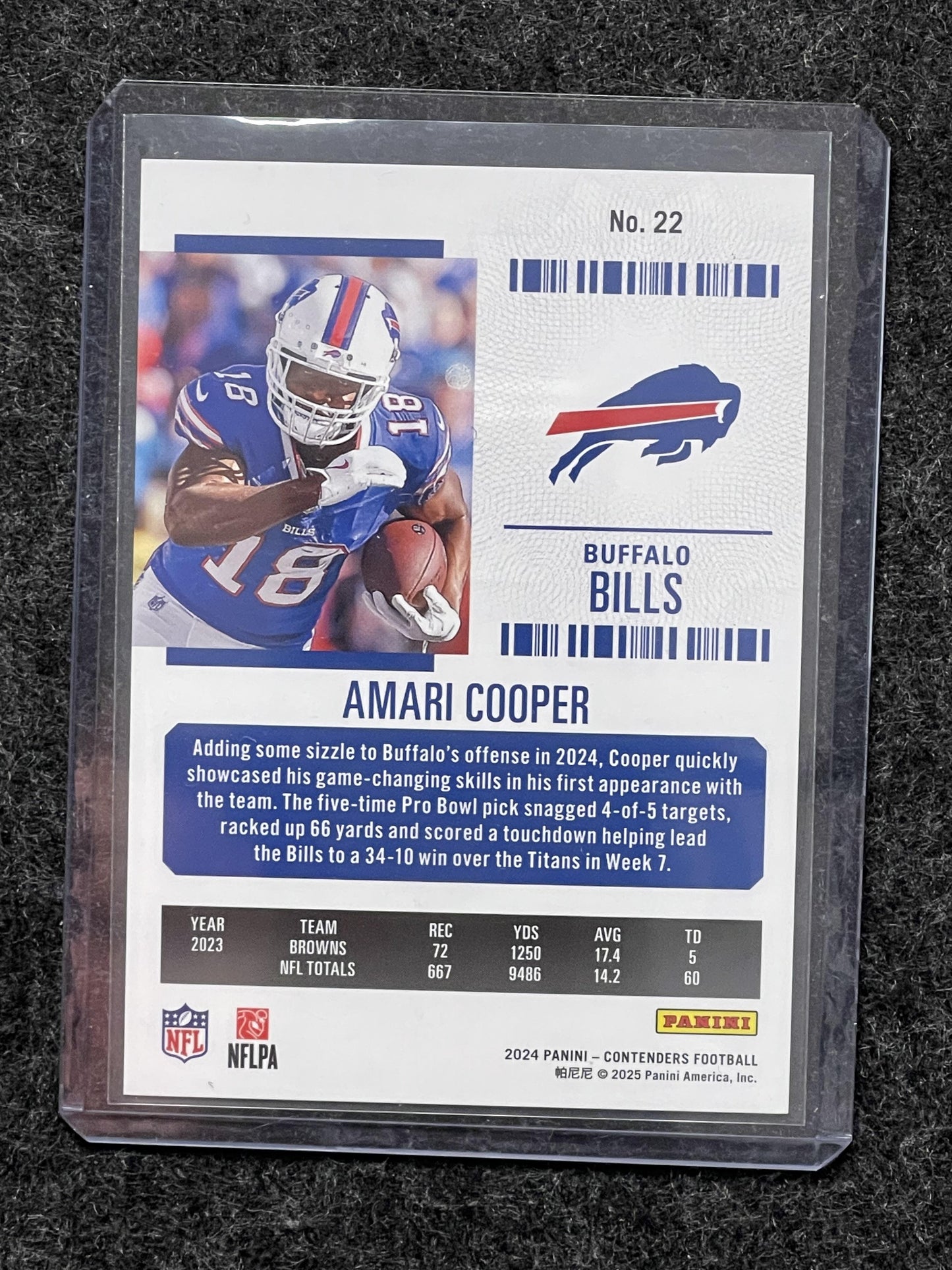 2024 Panini Contenders #22 Amari Cooper Divisional Ticket #/149 Buffalo Bills SN