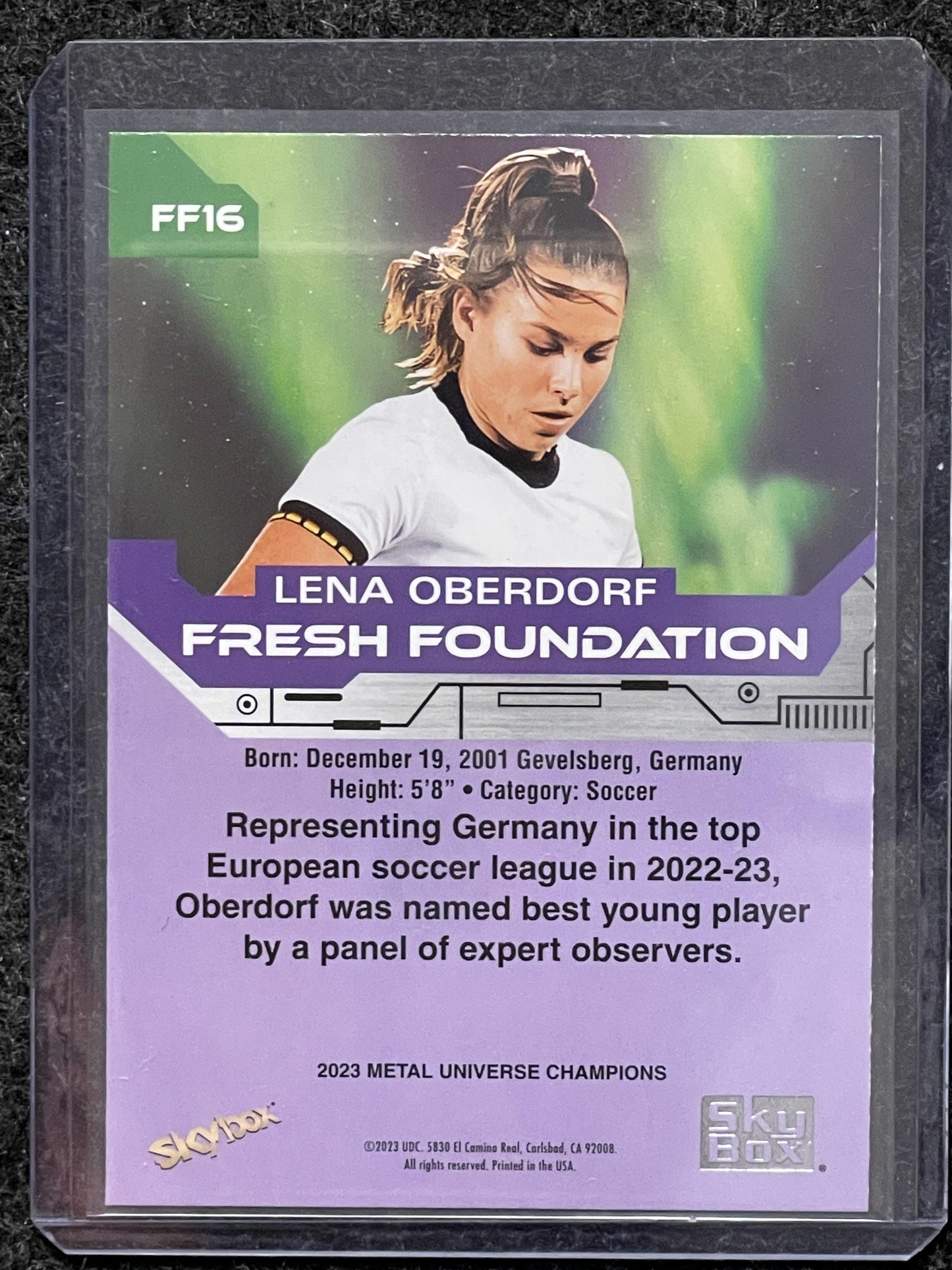 2023 SkyBox Metal Universe Champions #FF16 Lena Oberdorf Fresh Foundation