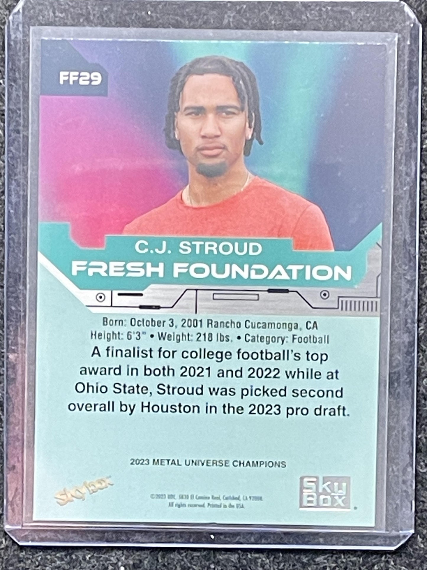 2023 SkyBox Metal Universe Champions #FF29 C.J. Stroud Fresh Foundation