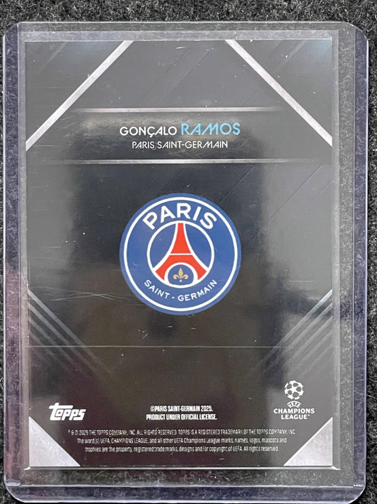 2024-25 Topps Knockout UCC #NNO Gonçalo Ramos Blue #/49 Paris Saint-Germain SN