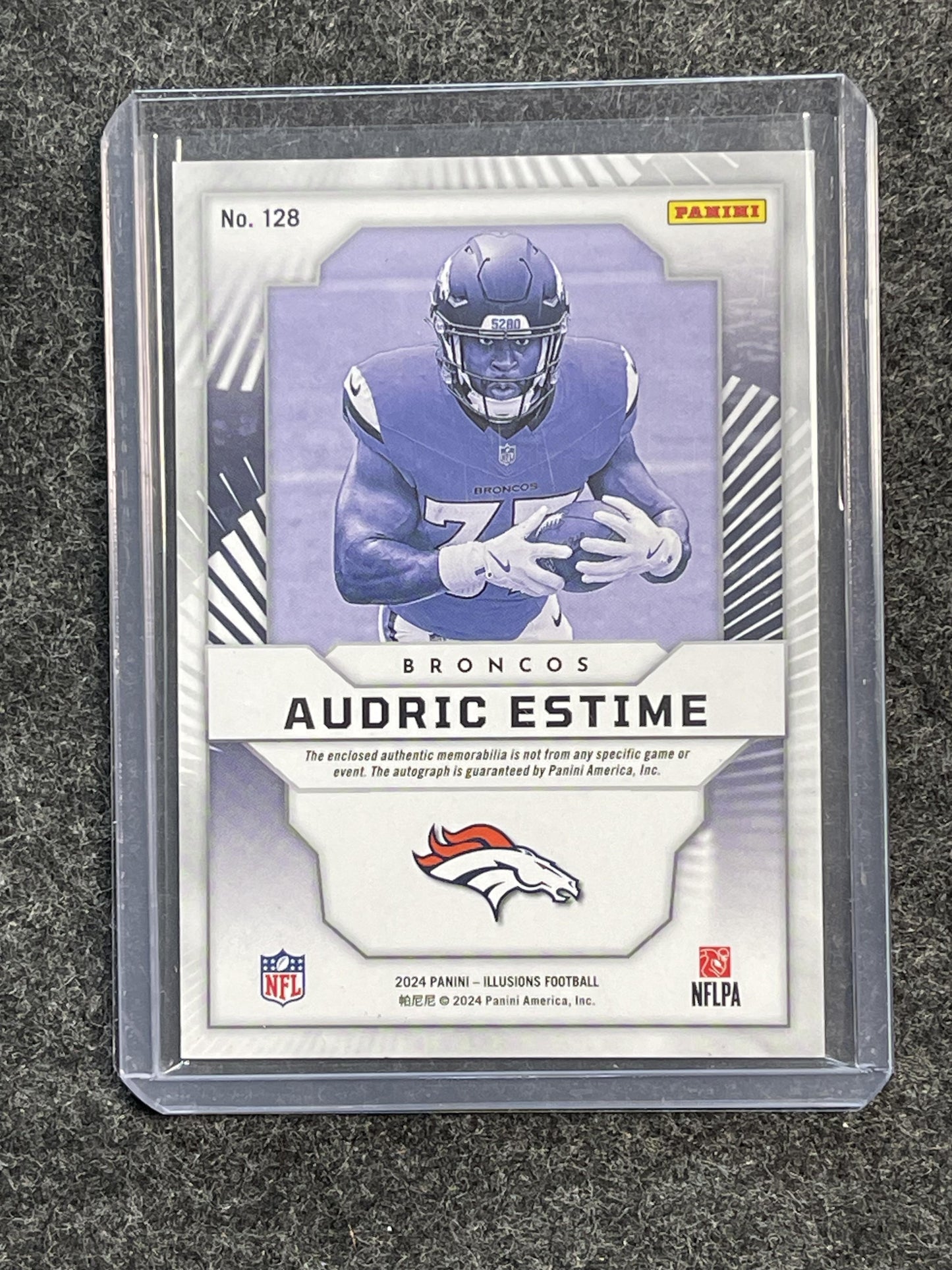 2024 Panini Illusions #128 Audric Estime First Impressions RPA Bronze #/299