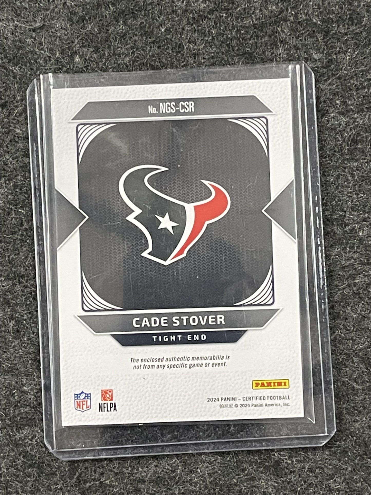 2024 Panini Certified #NGS-CSR Cade Stover New Generation Jerseys Mirror #/399