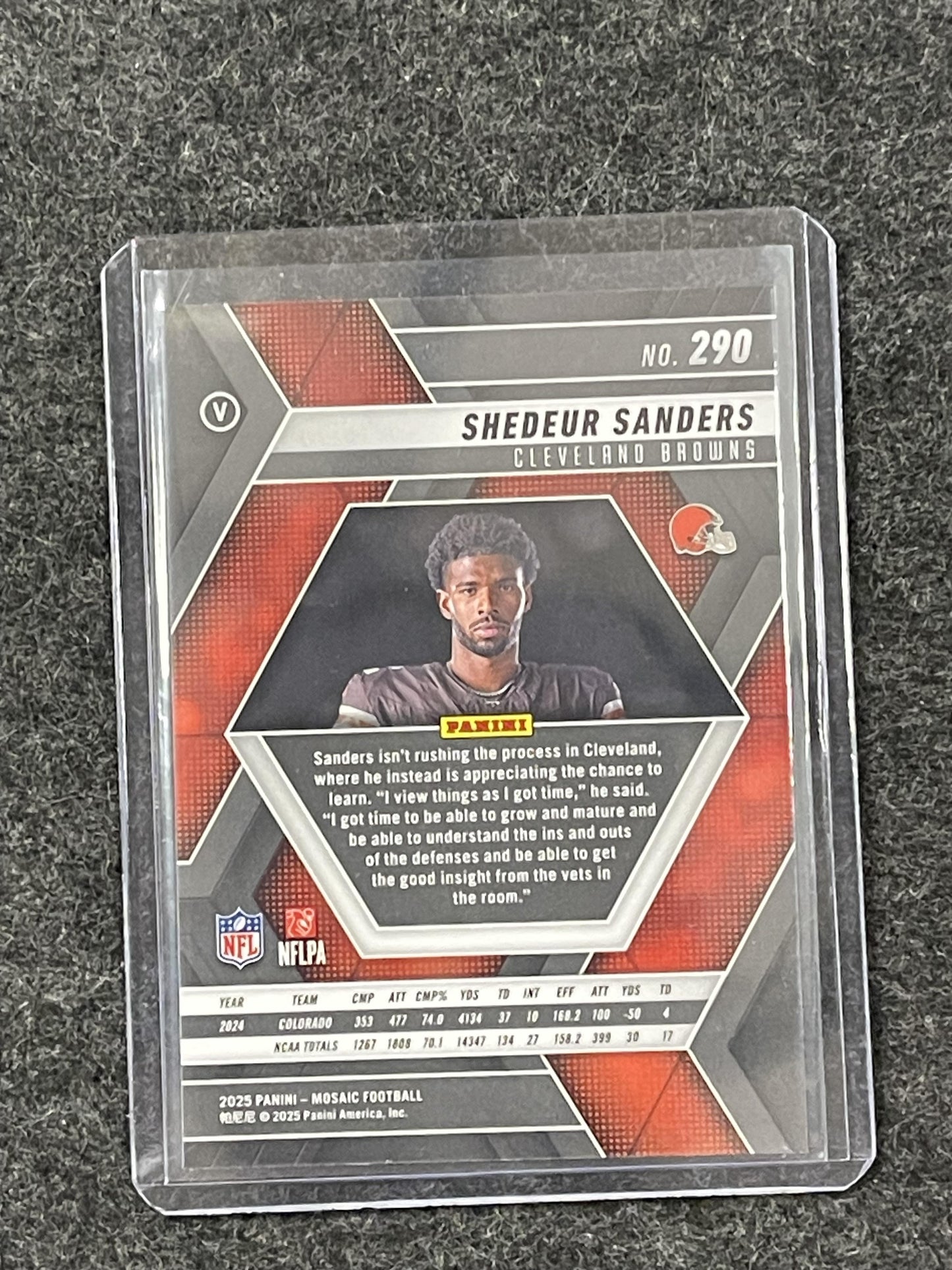 2025 Panini Mosaic #290 Shedeur Sanders Cleveland Browns RC
