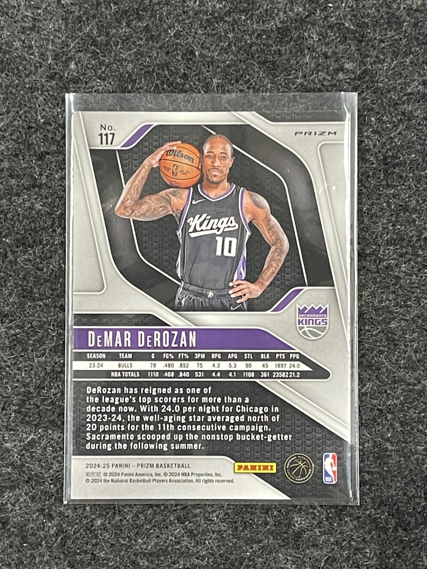 2024-25 Panini Prizm #117 DeMar DeRozan Prizms Chinese Sacramento Kings
