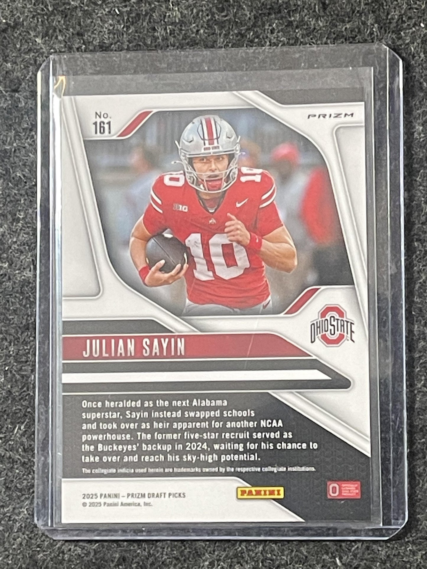 2025 Panini Prizm Draft Picks #161 Julian Sayin Prizms Green Ohio State Buckeyes