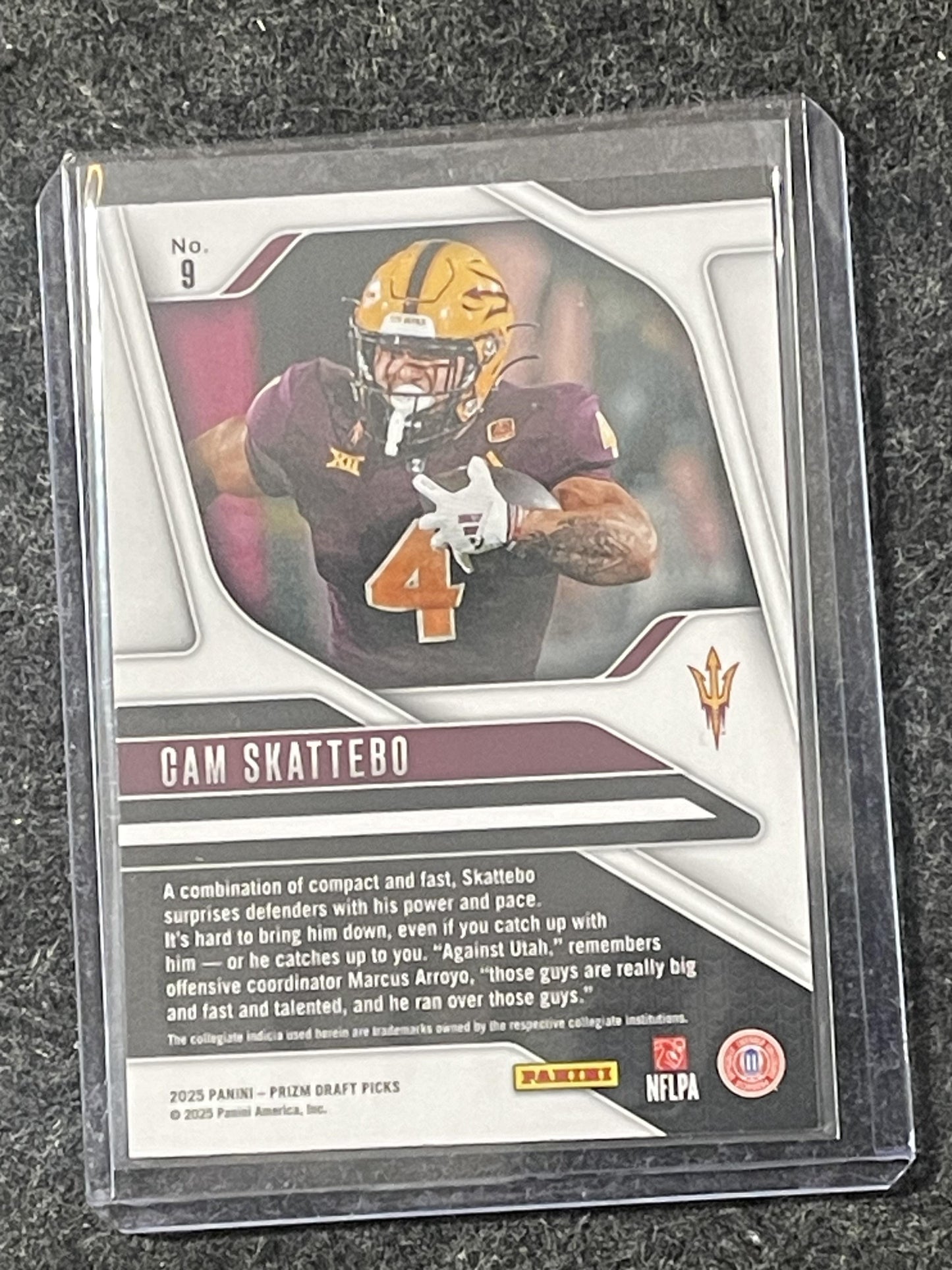 2025 Panini Prizm Draft Picks #9 Cam Skattebo Arizona State Sun Devils
