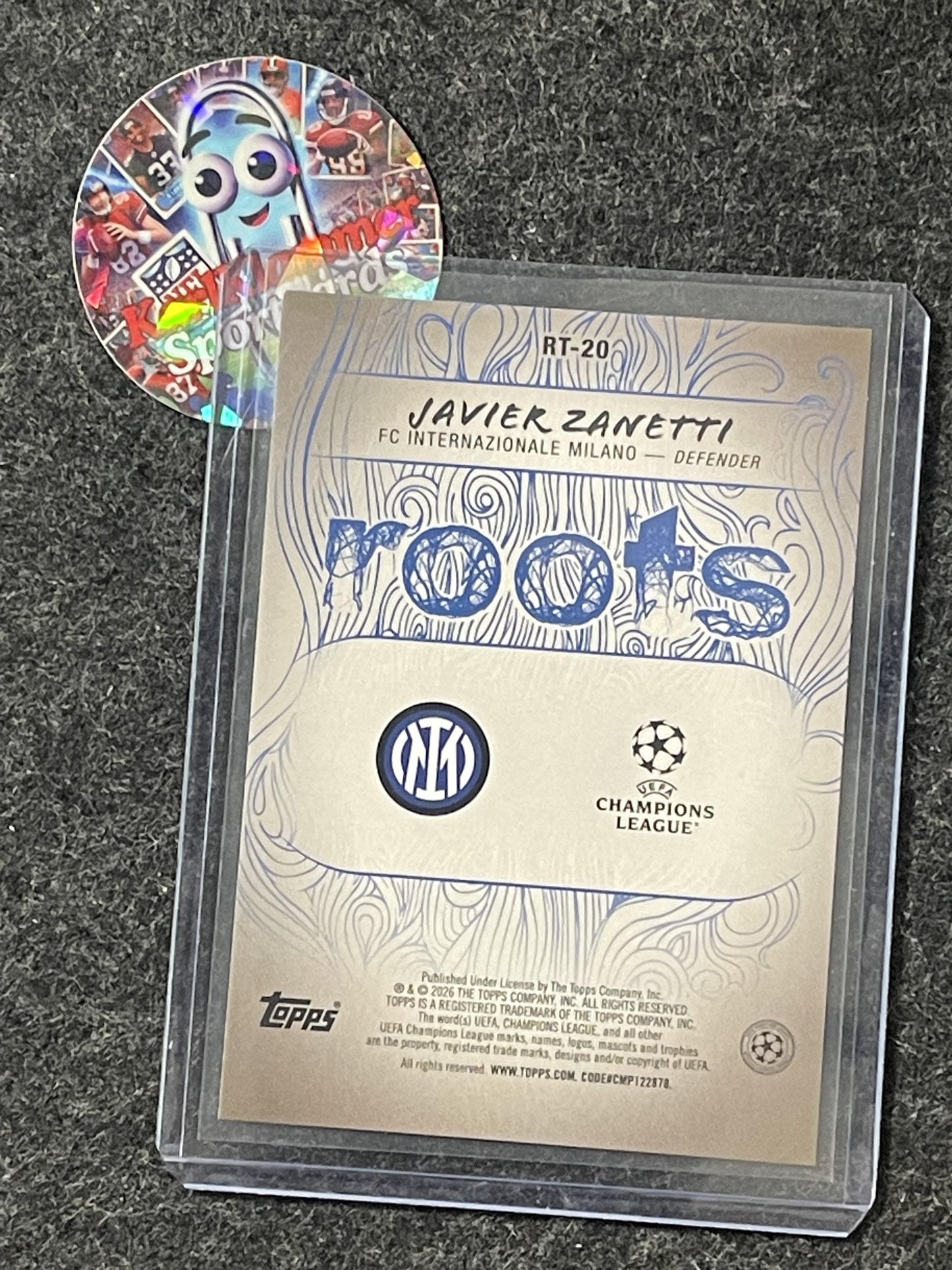 2025-26 Topps UEFA Club Competitions #RT-20 Javier Zanetti Roots Inter Milan
