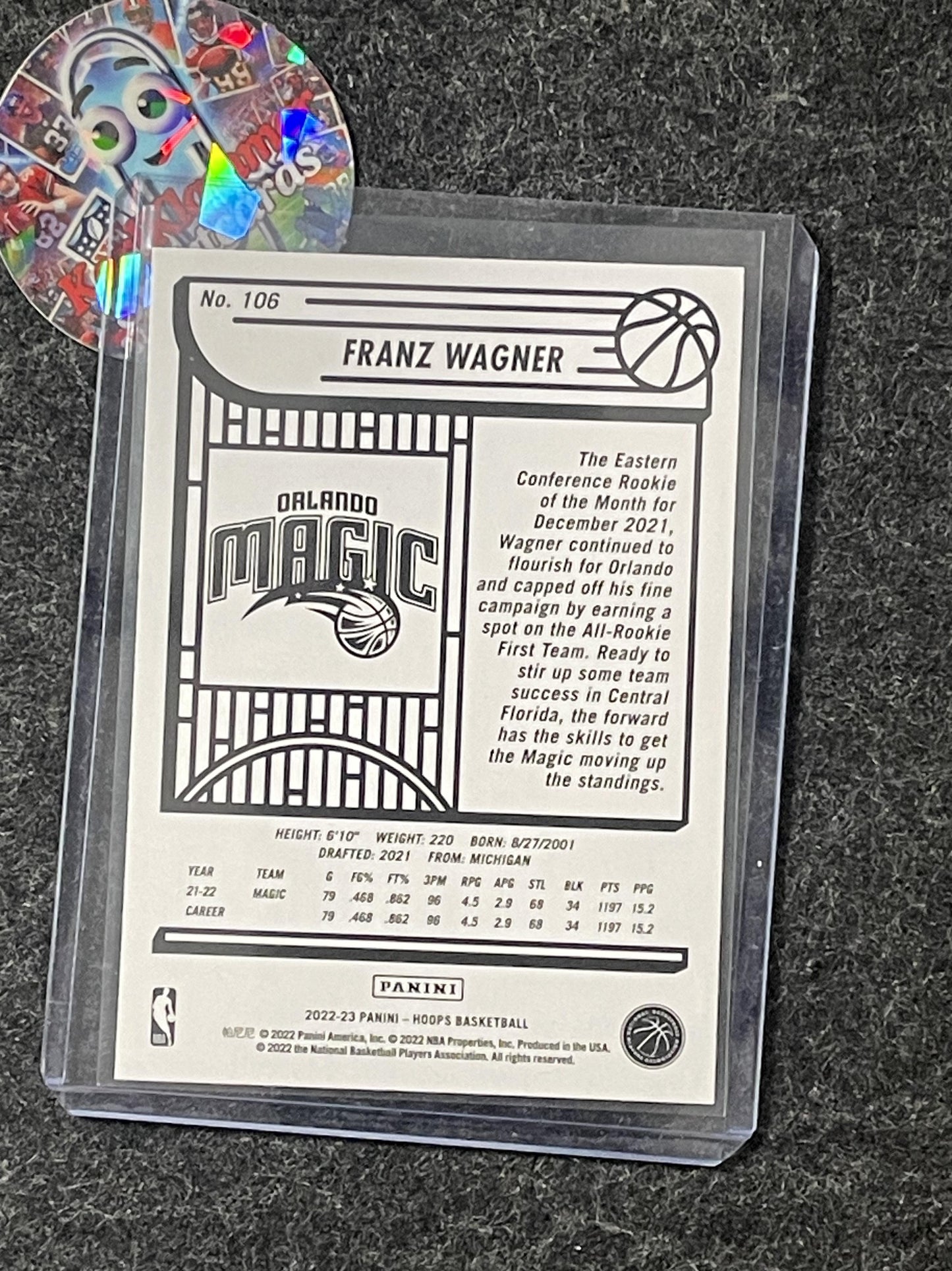 2022-23 Hoops #106 Franz Wagner Blue Orlando Magic
