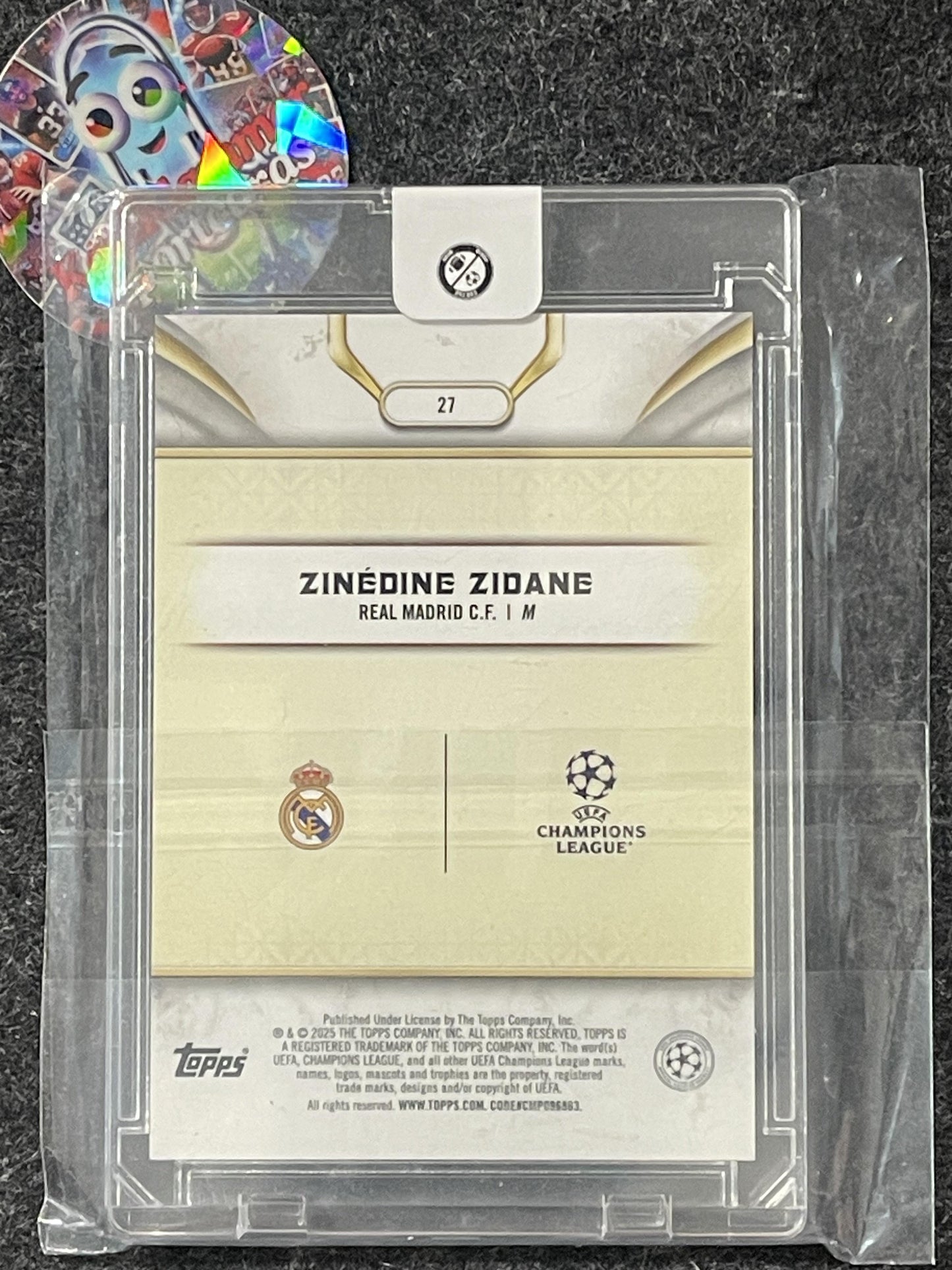 2024-25 Topps Reverence UEFA Club Competitions #27 Zinédine Zidane Green #/99 Real Madrid CF SN