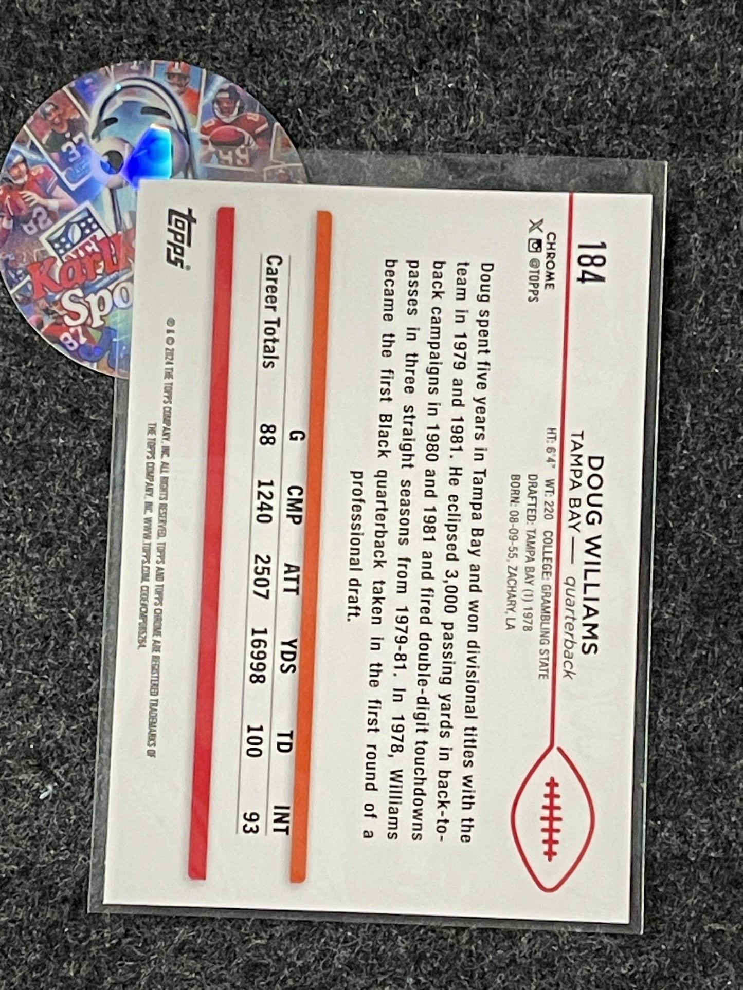 2024 Topps Chrome #184 Doug Williams X-Fractor