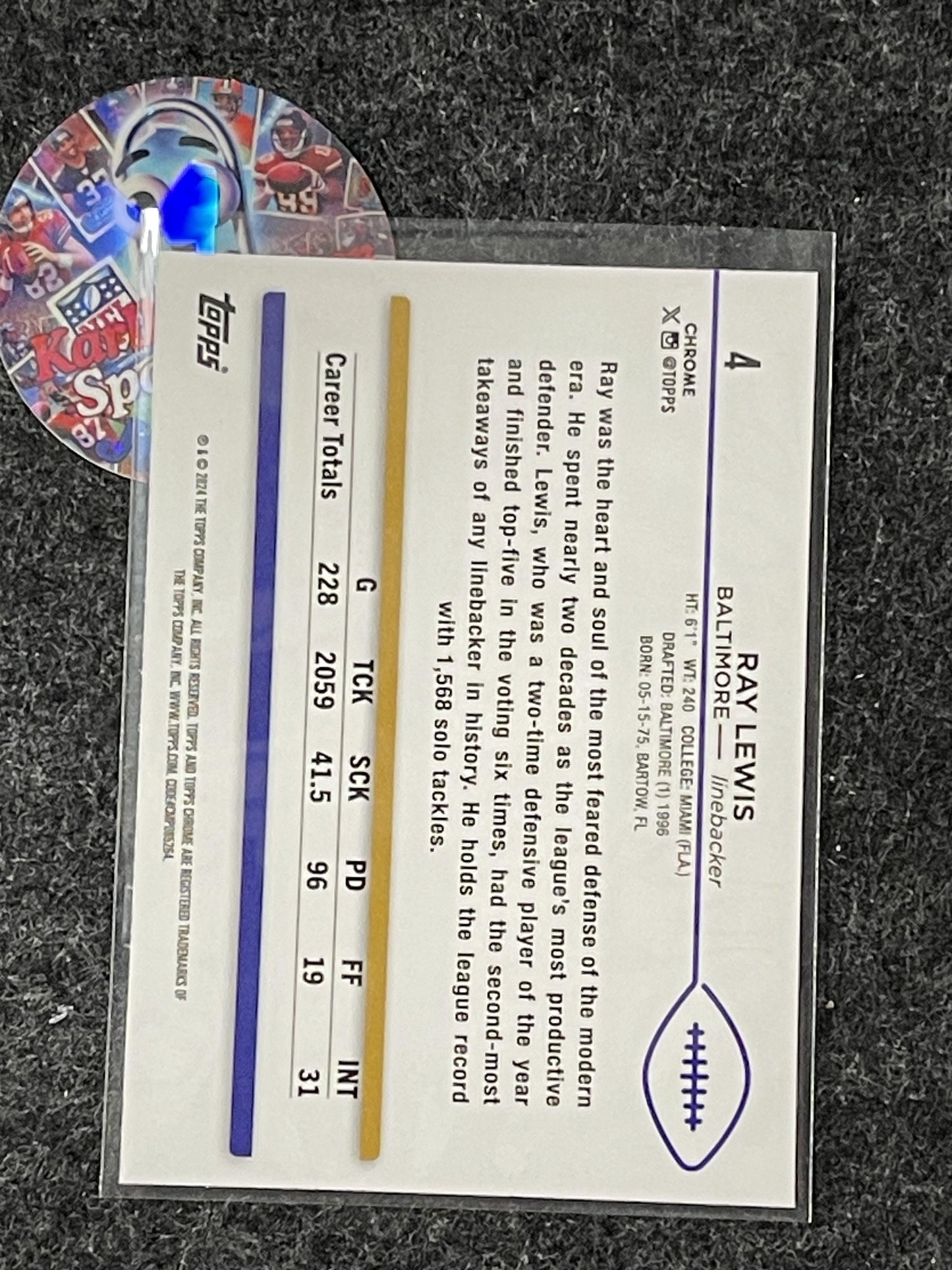 2024 Topps Chrome #4 Ray Lewis X-Fractor