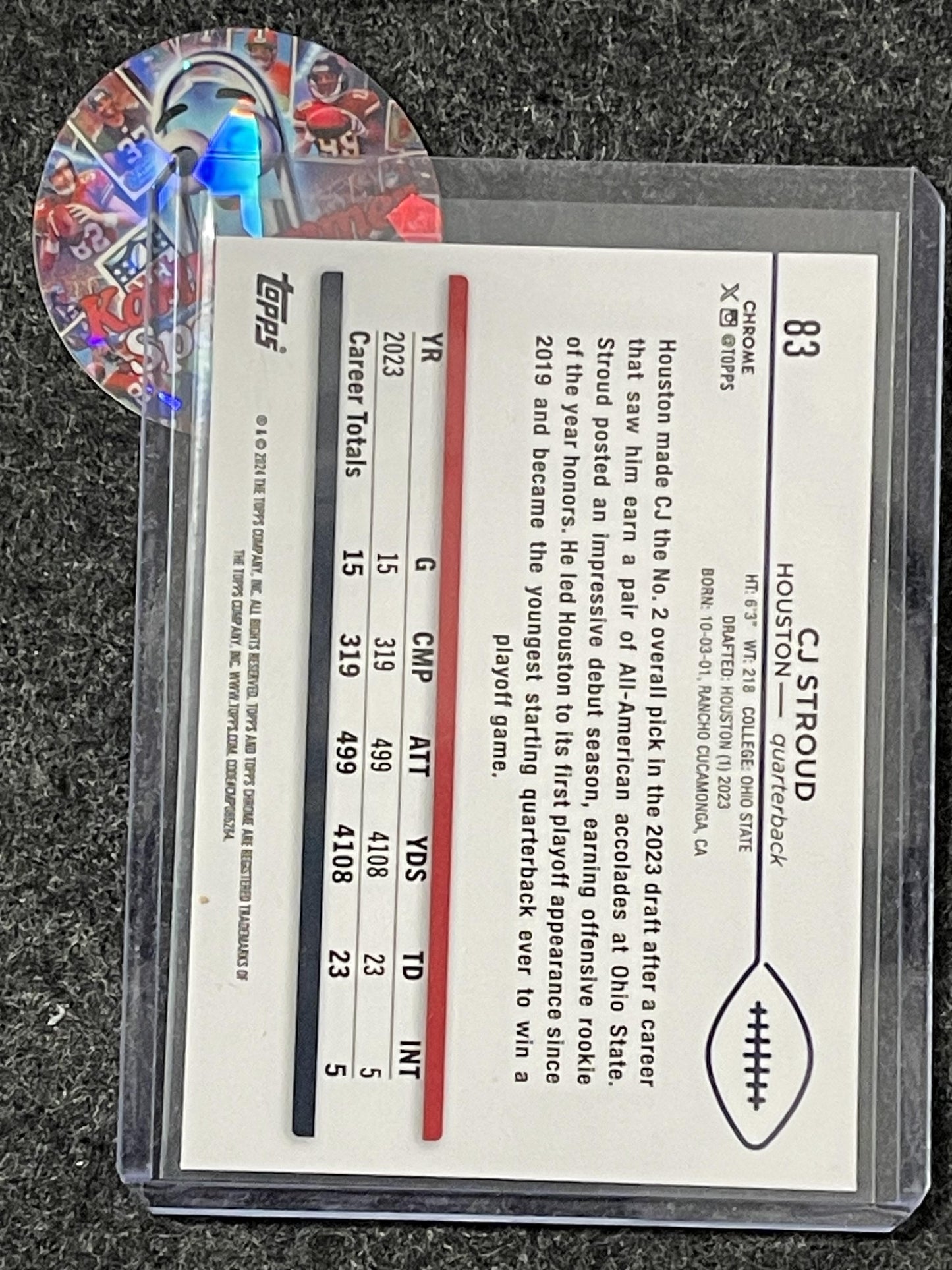 2024 Topps Chrome #83 CJ Stroud X-Fractor