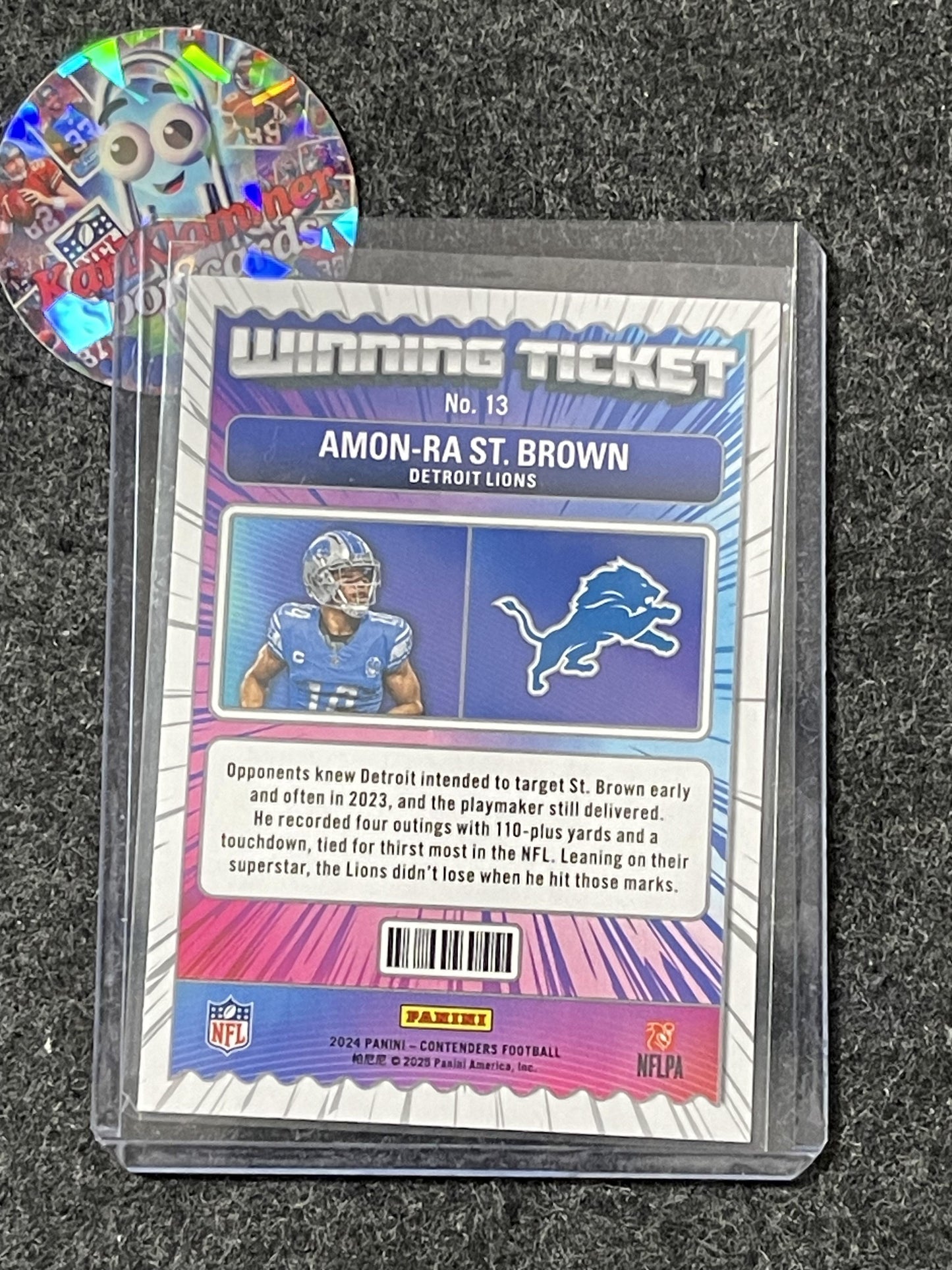 2024 Panini Contenders #13 Amon-Ra St. Brown Winning Ticket Detroit Lions