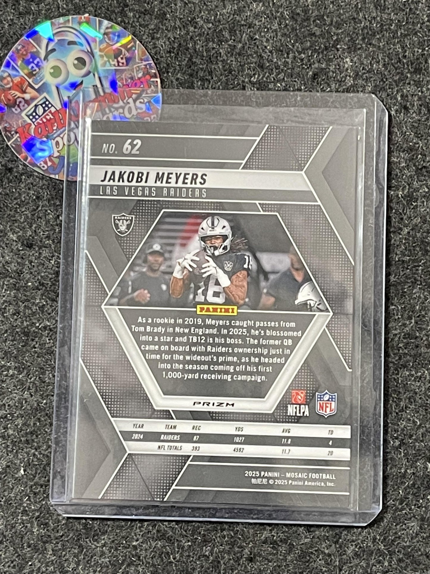 2025 Panini Mosaic #62 Jakobi Meyers Mosaic Camo Red Las Vegas Raiders
