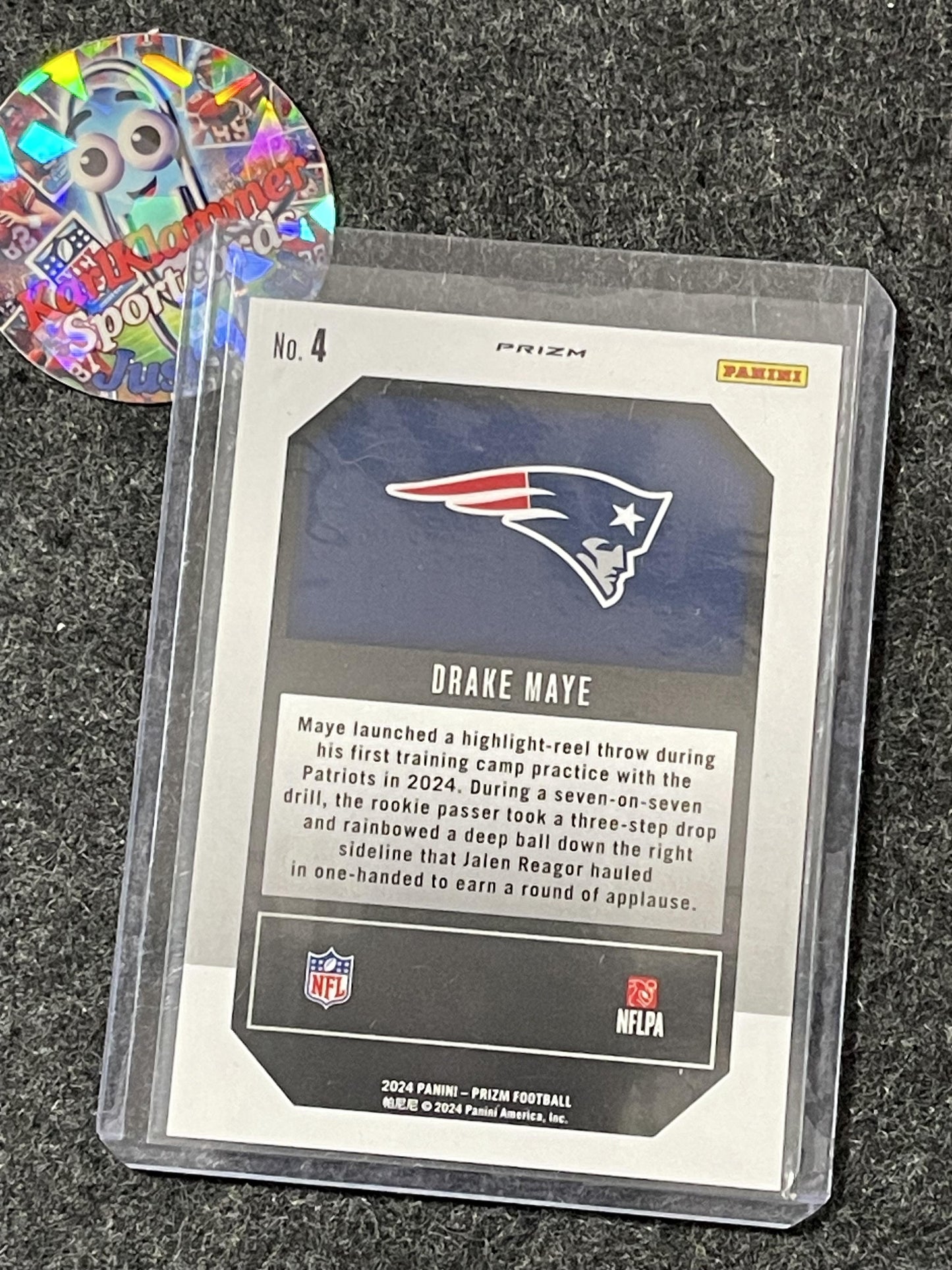 2024 Panini Prizm #4 Drake Maye Emergent Green Prizm New England Patriots
