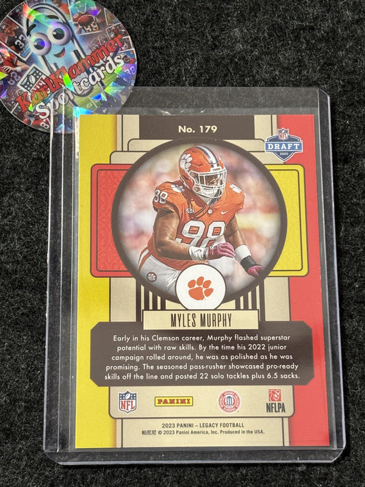 2023 Panini Legacy #179 Myles Murphy Clemson Tigers RC