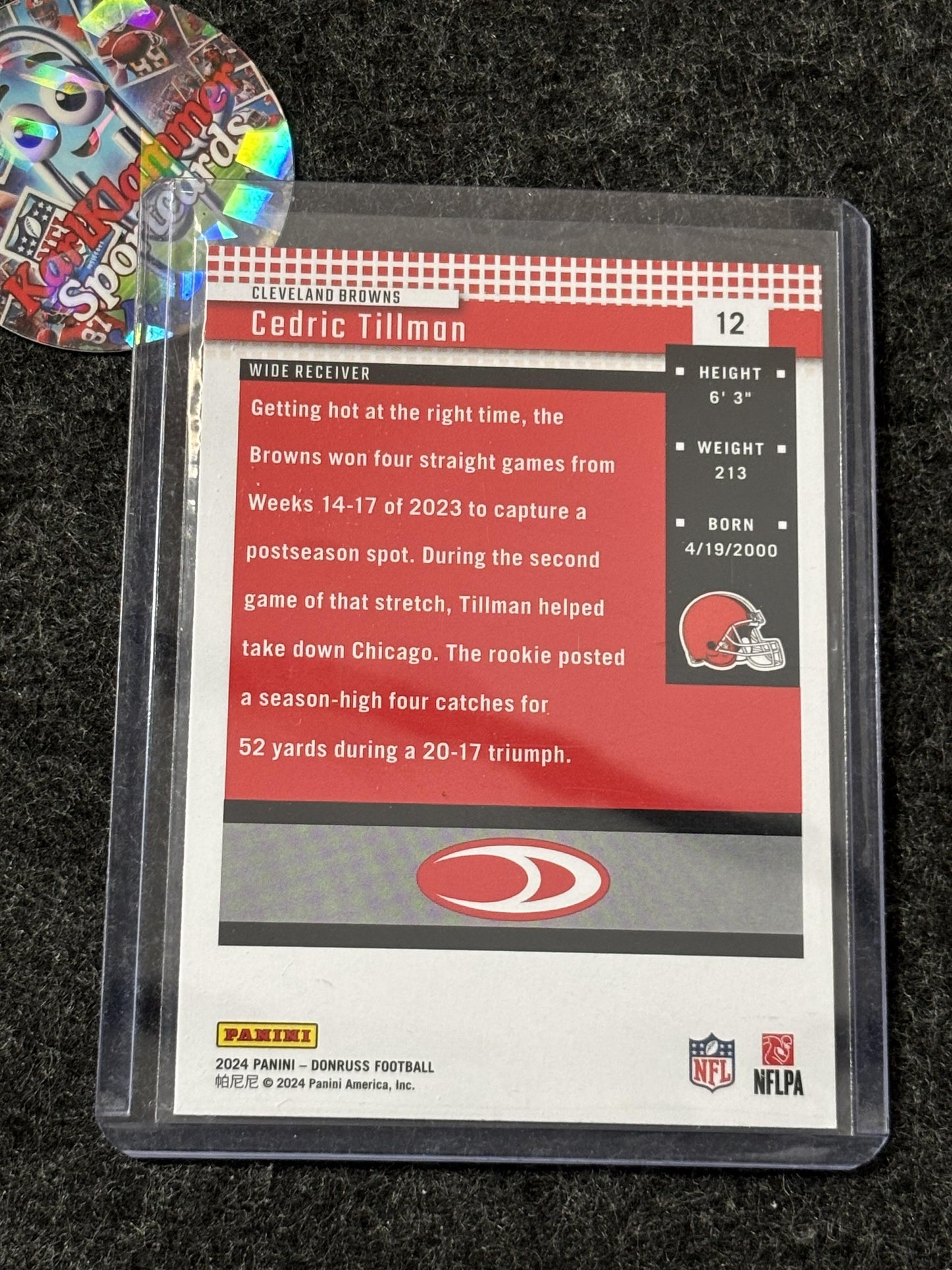 2024 Donruss #12 Cedric Tillman Retro 2004 Cleveland Browns