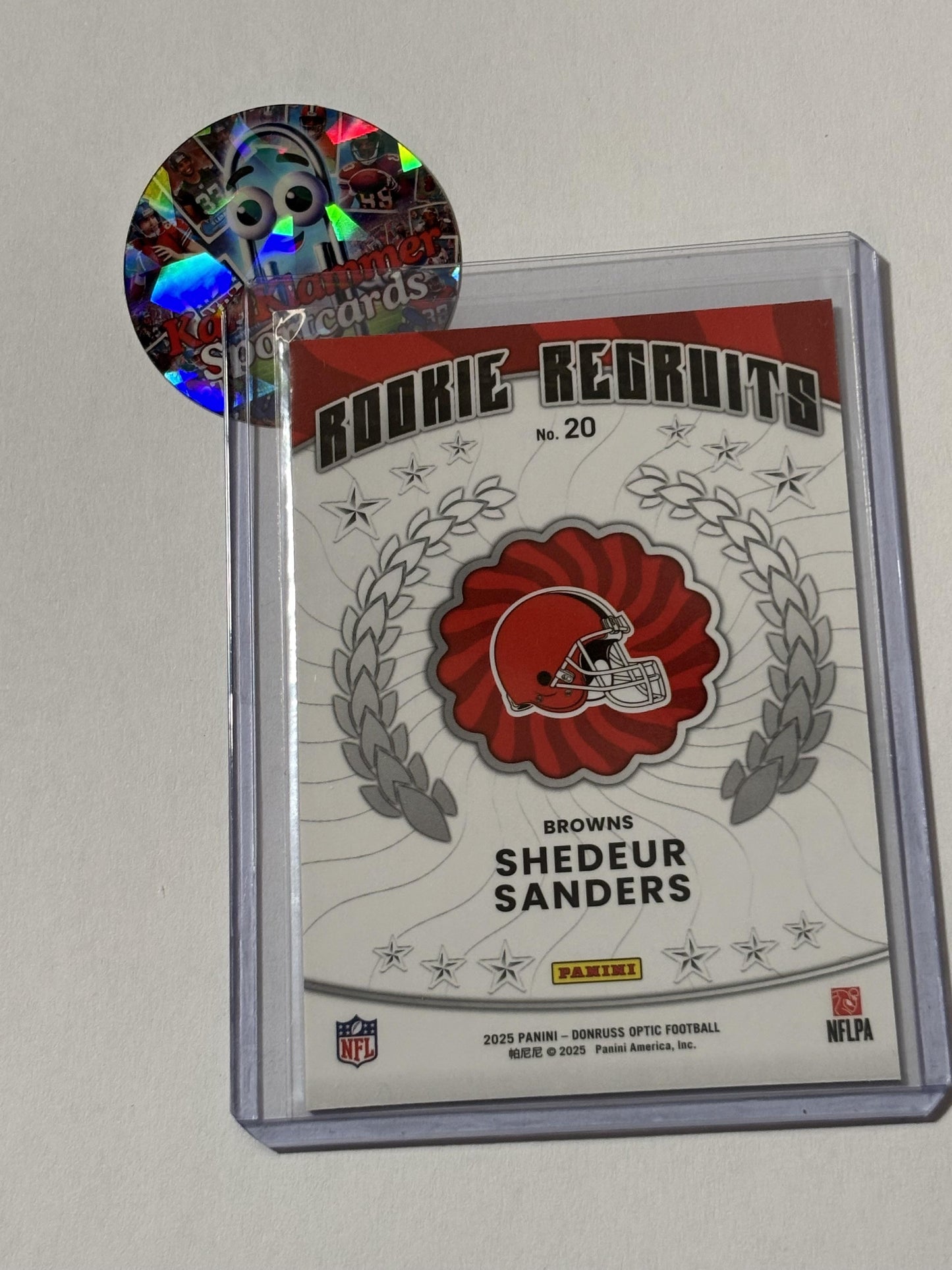 2025 Donruss Optic #20 Shedeur Sanders Rookie Recruits Cleveland Browns