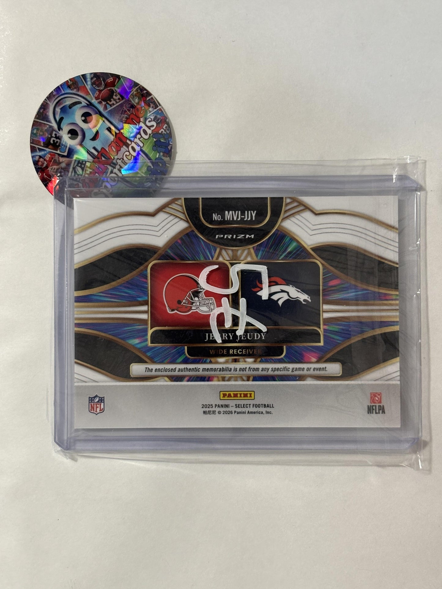 2025 Panini Select #MVJ-JJY Jerry Jeudy Multiverse Jerseys Red Prizm MEM