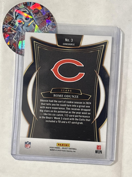 2024 Panini Select #3 Rome Odunze Chicago Bears RC