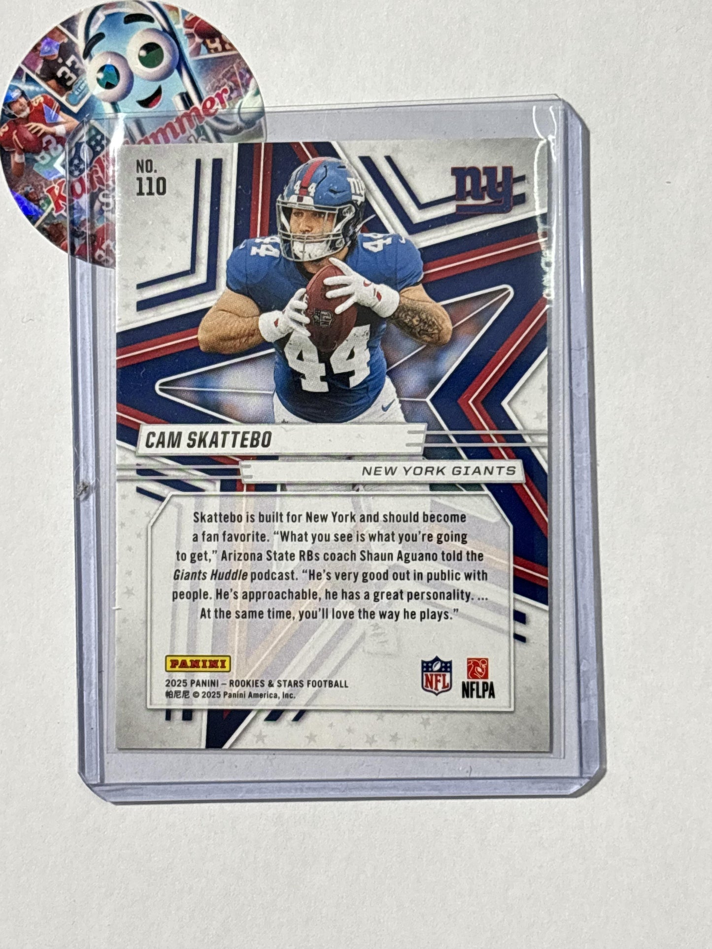 2025 Panini Rookies & Stars #110 Cam Skattebo New York Giants RC