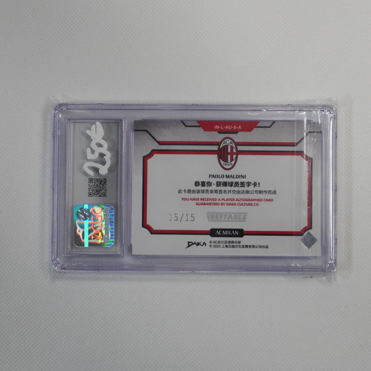 2024-25 Daka AC Milan One & Two #IN-L-AU Paolo Maldini Ineffable #d/15 CGC 9