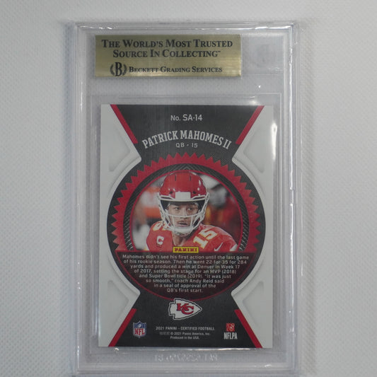 2021 Panini Certified #SA-14 Patrick Mahomes II Seal of Approval BGS 9.5 #'d/149
