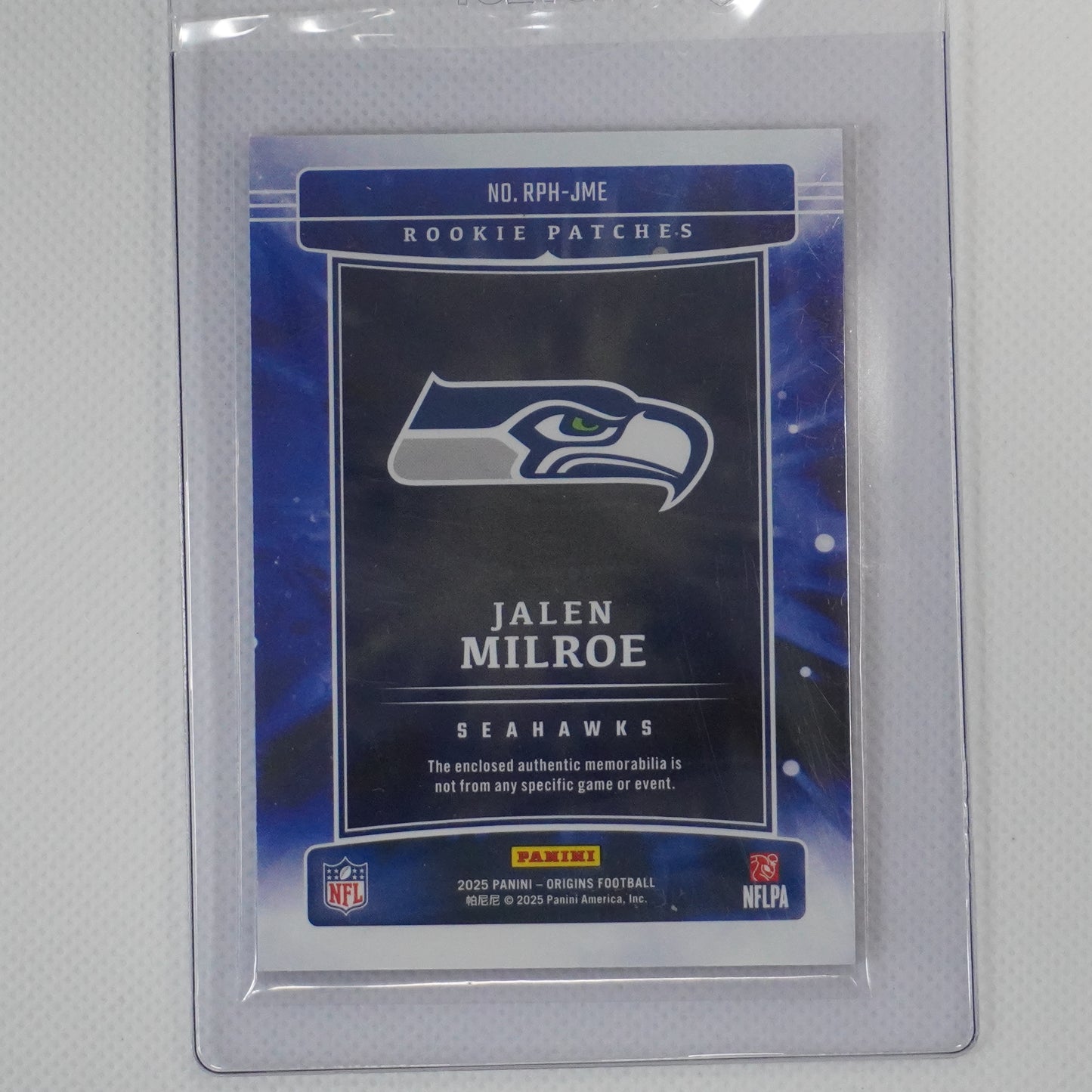 2025 Panini Origins #RPH-JME Jalen Milroe Rookie Patches Red #/99