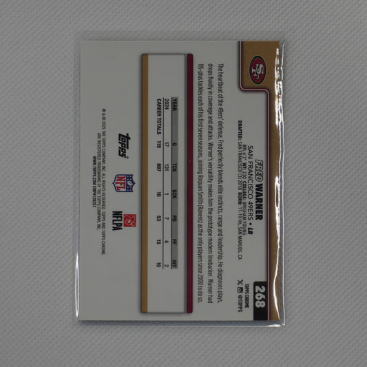 2025 Topps Chrome #268 Fred Warner X-Fractor San Francisco 49ers