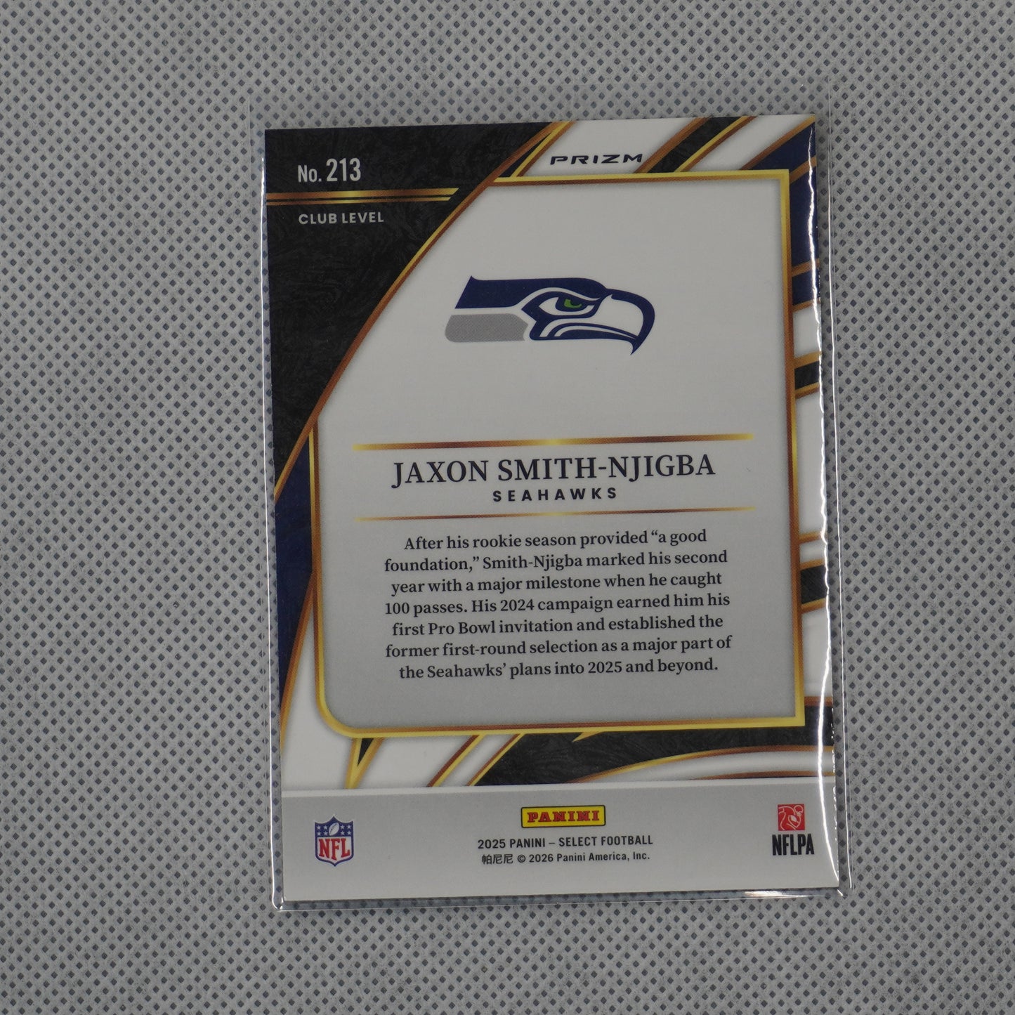 2025 Panini Select #213 Jaxon Smith-Njigba Pink Prizm Shock Seattle Seahawks