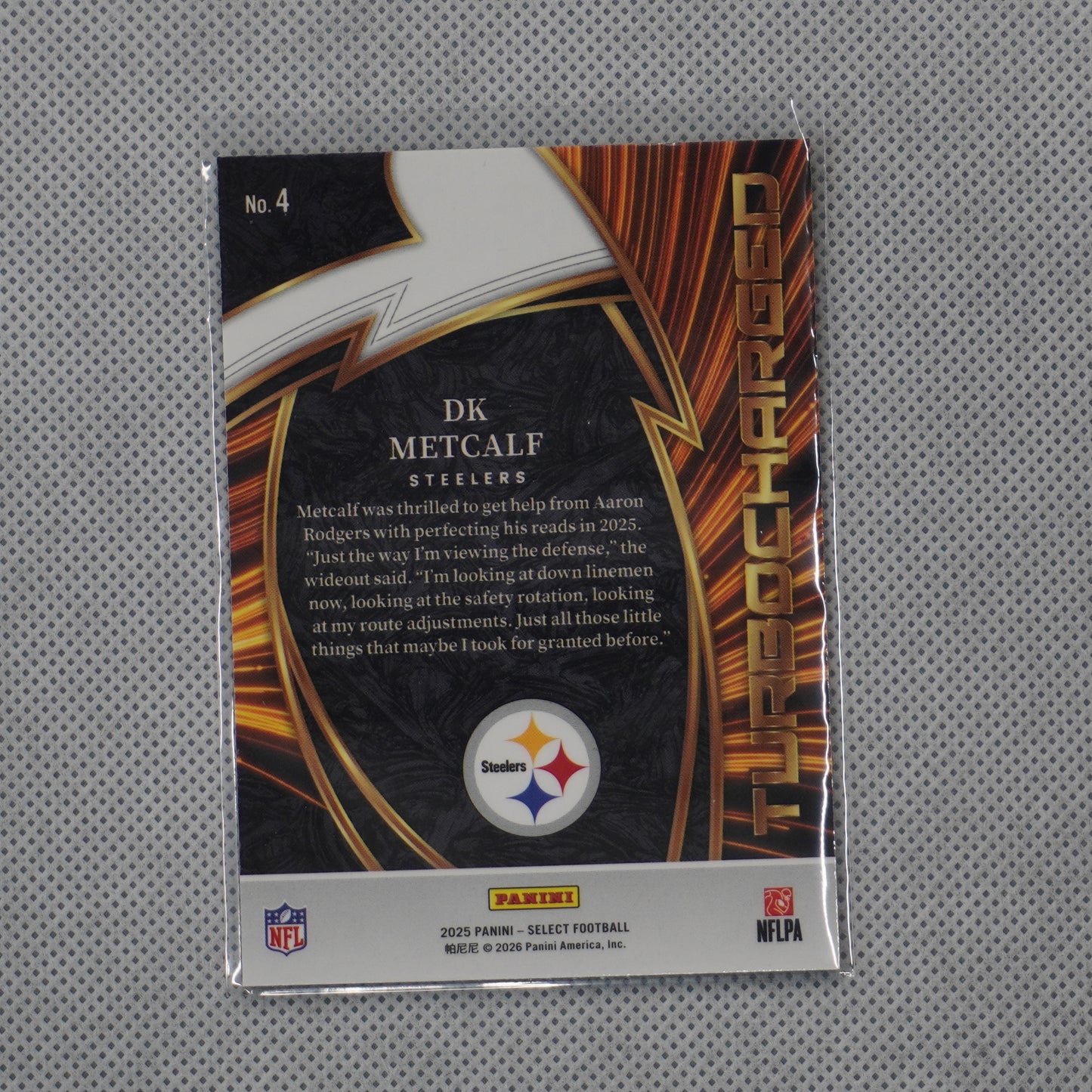 2025 Panini Select #4 DK Metcalf Turbocharged Pittsburgh Steelers