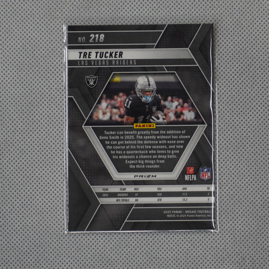 2025 Panini Mosaic #218 Tre Tucker Choice Red and Green Las Vegas Raiders