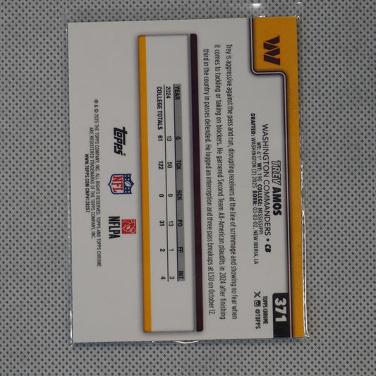 2025 Topps Chrome #371 Trey Amos Washington Commanders RC