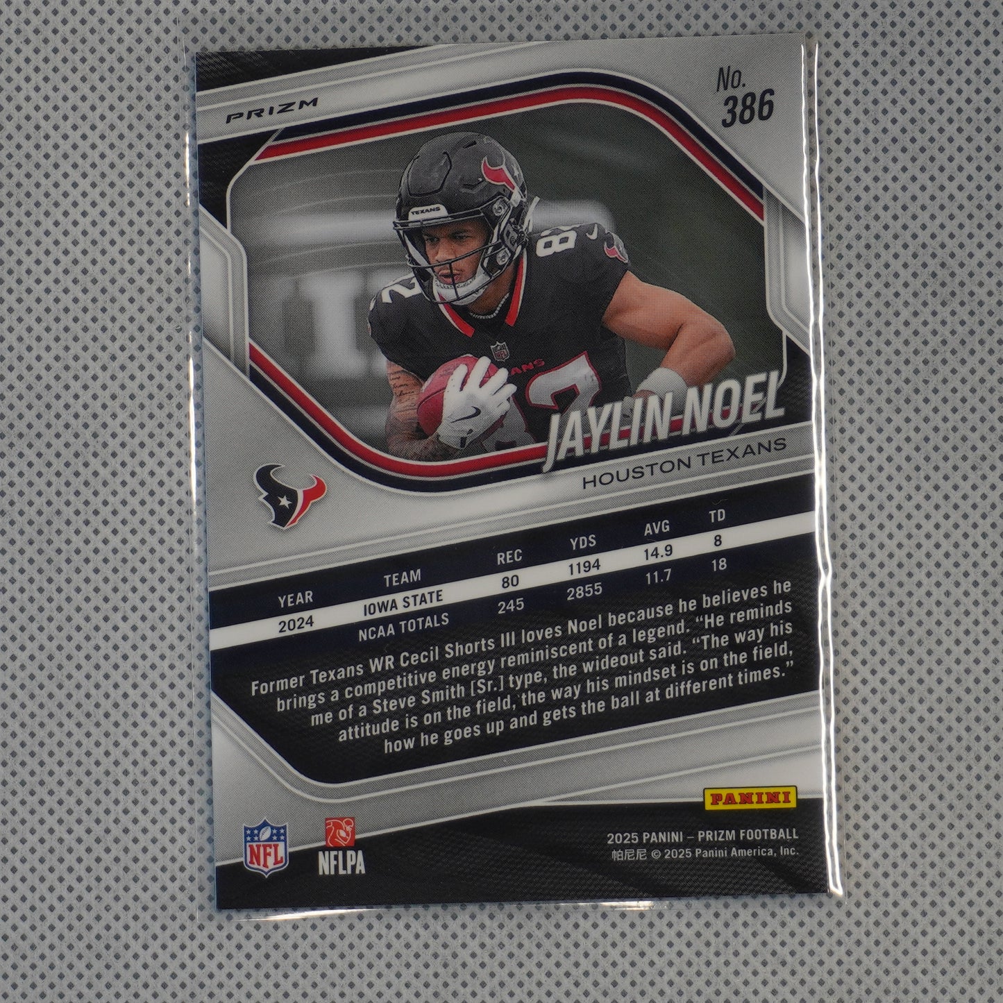 2025 Panini Prizm #386 Jaylin Noel Lazer Houston Texans