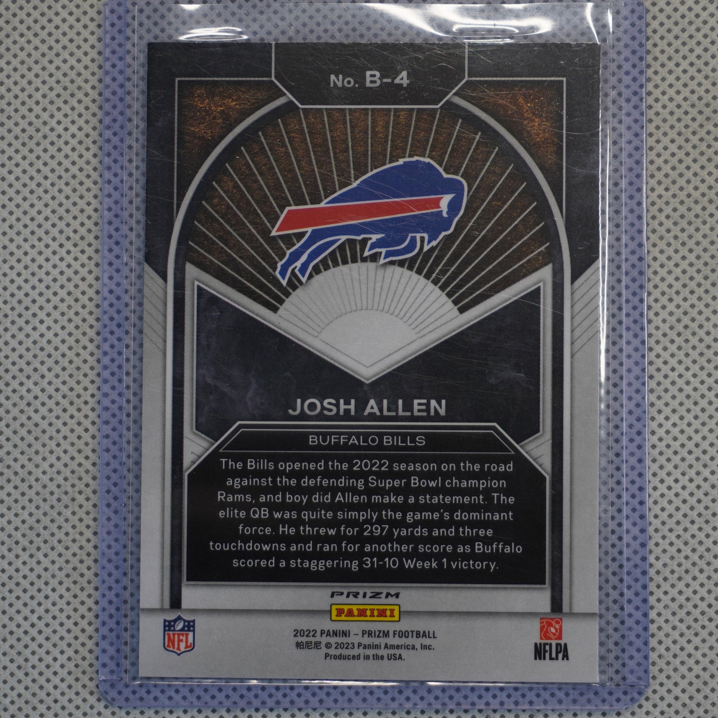 2022 Panini Prizm #B-4 Josh Allen Brilliance Prizm Silver Buffalo Bills