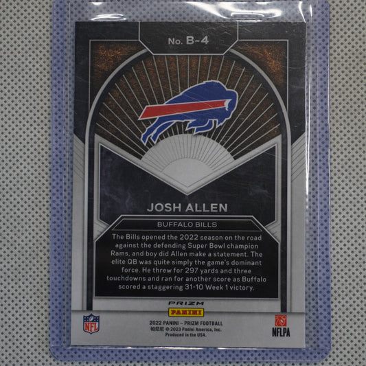 2022 Panini Prizm #B-4 Josh Allen Brilliance Prizm Silver Buffalo Bills