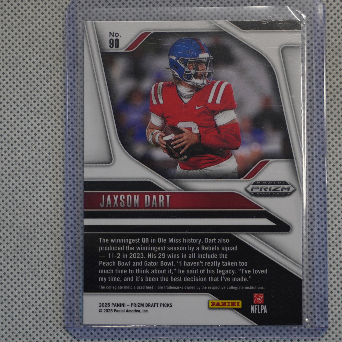 2025 Panini Prizm Draft Picks #90 Jaxson Dart Ole Miss Rebels