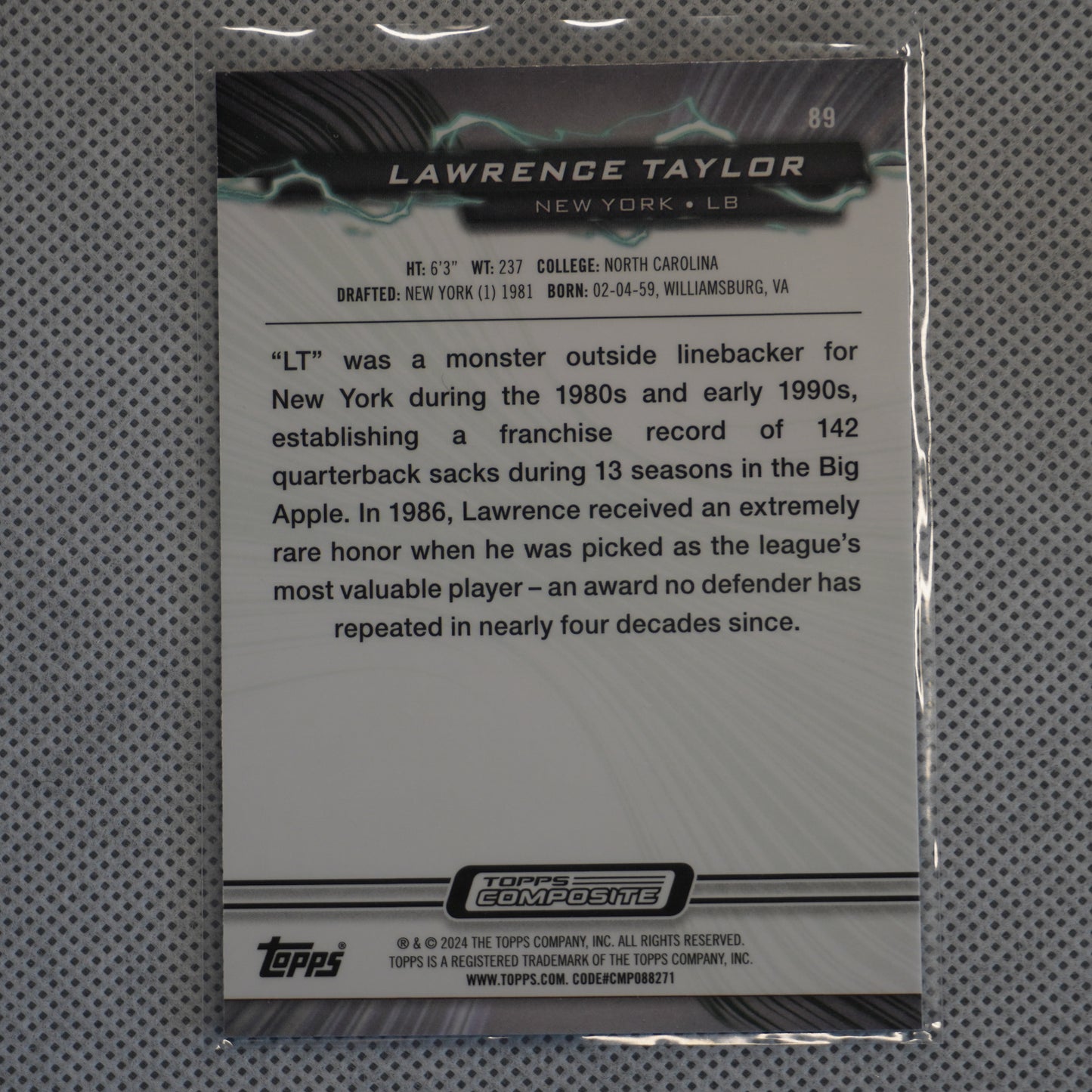 2023 Topps Composite #89 Lawrence Taylor New York Giants
