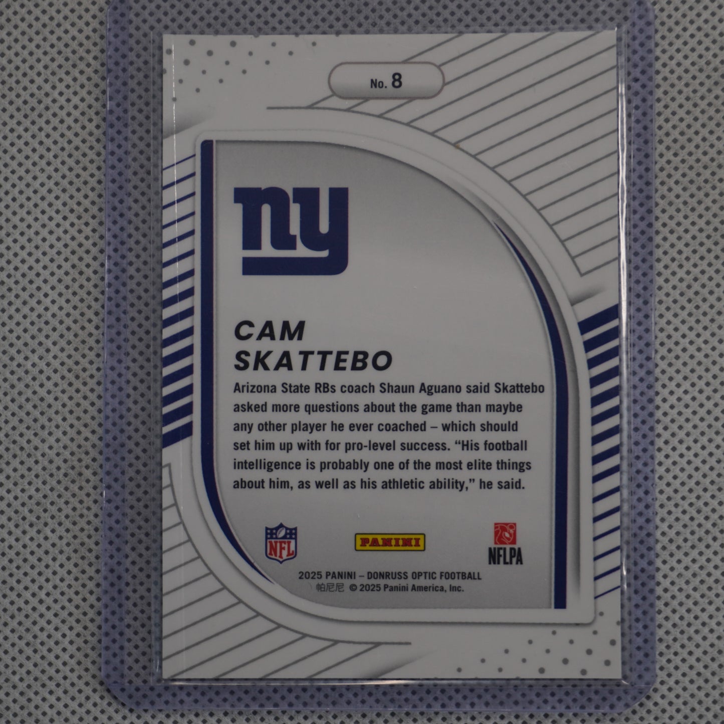 2025 Donruss Optic #8 Cam Skattebo Hidden Potential New York Giants