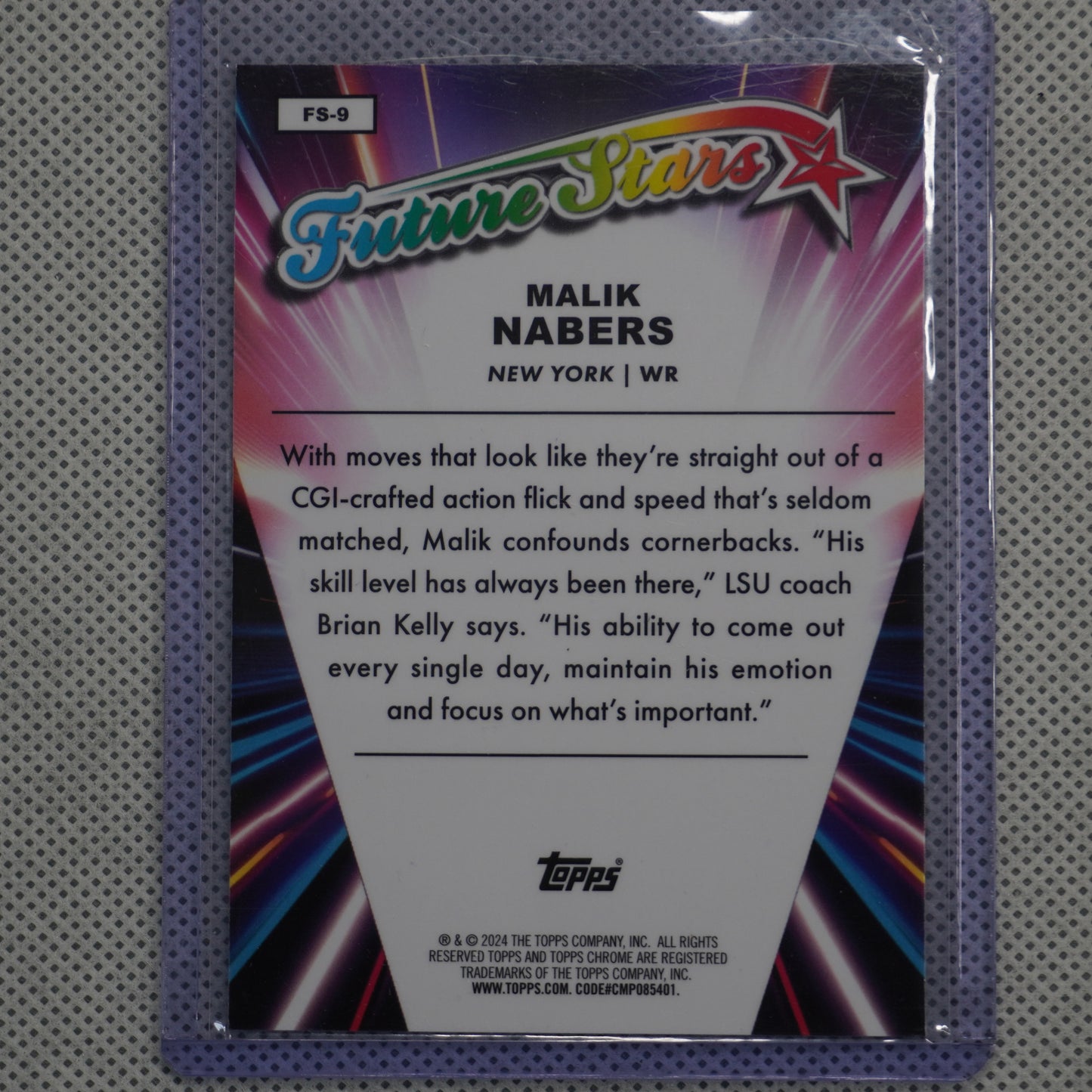 2024 Topps Chrome #FS-9 Malik Nabers Future Stars New York Giants
