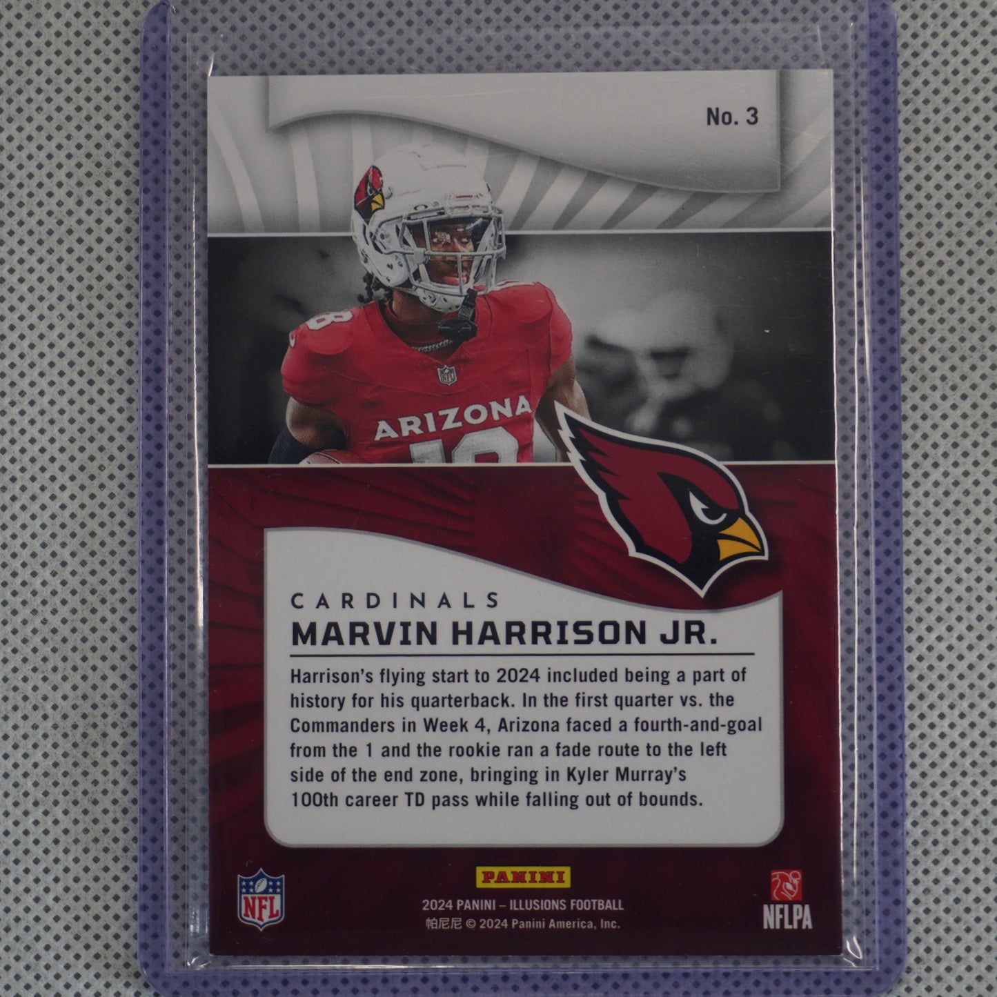 2024 Panini Illusions #3 Marvin Harrison Jr. 55pt Hobby Arizona Cardinals RC