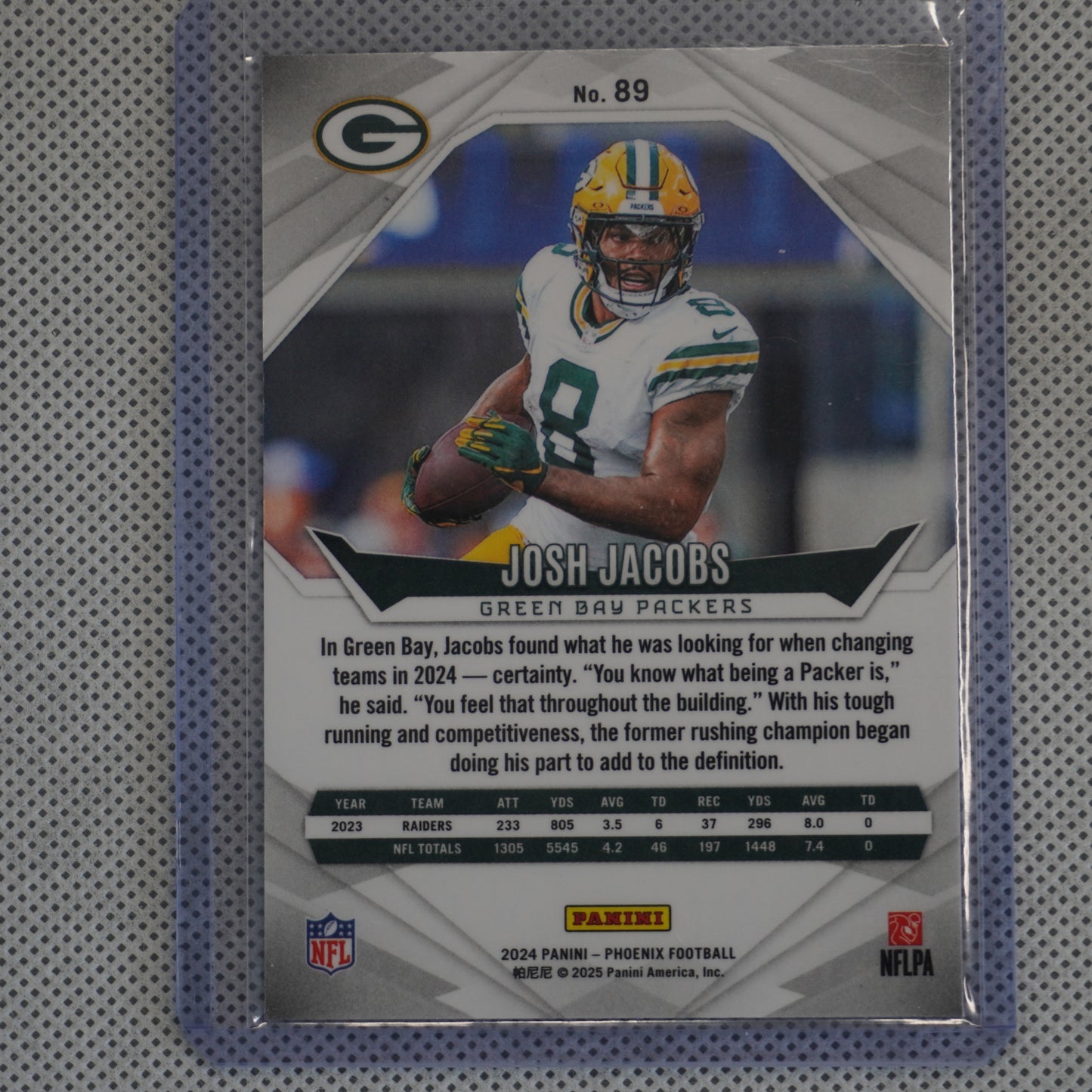 2024 Panini Phoenix #89 Josh Jacobs Purple Green Bay Packers