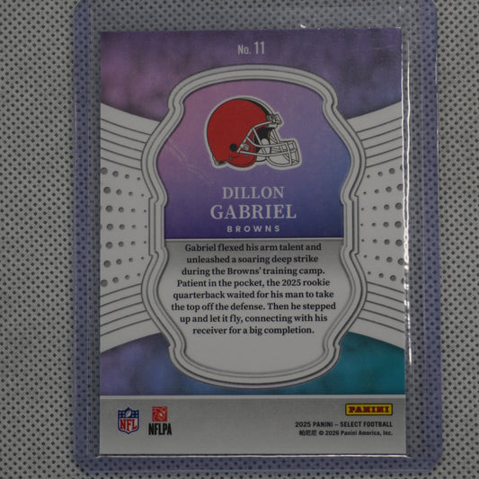2025 Panini Select #11 Dillon Gabriel Select Certified Rookies Cleveland Browns