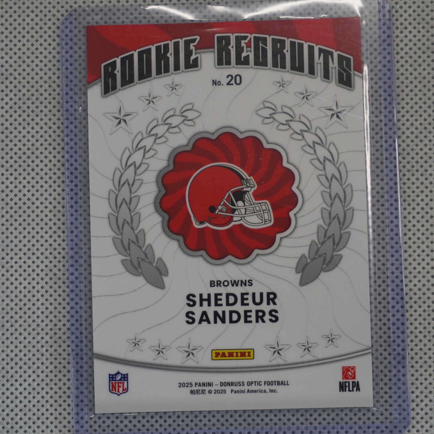 2025 Donruss Optic #20 Shedeur Sanders Rookie Recruits Cleveland Browns