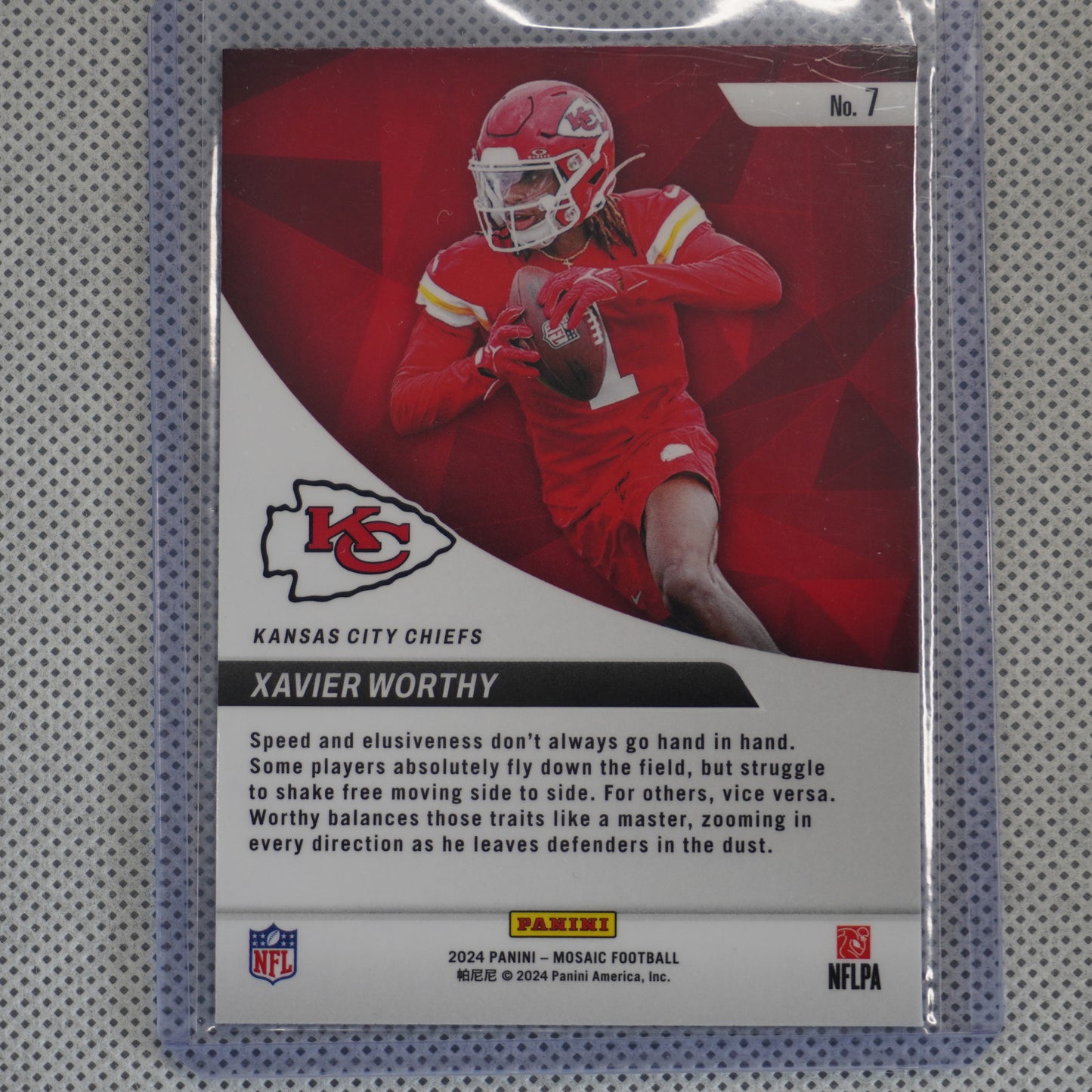 2024 Panini Mosaic #7 Xavier Worthy Elevate Kansas City Chiefs