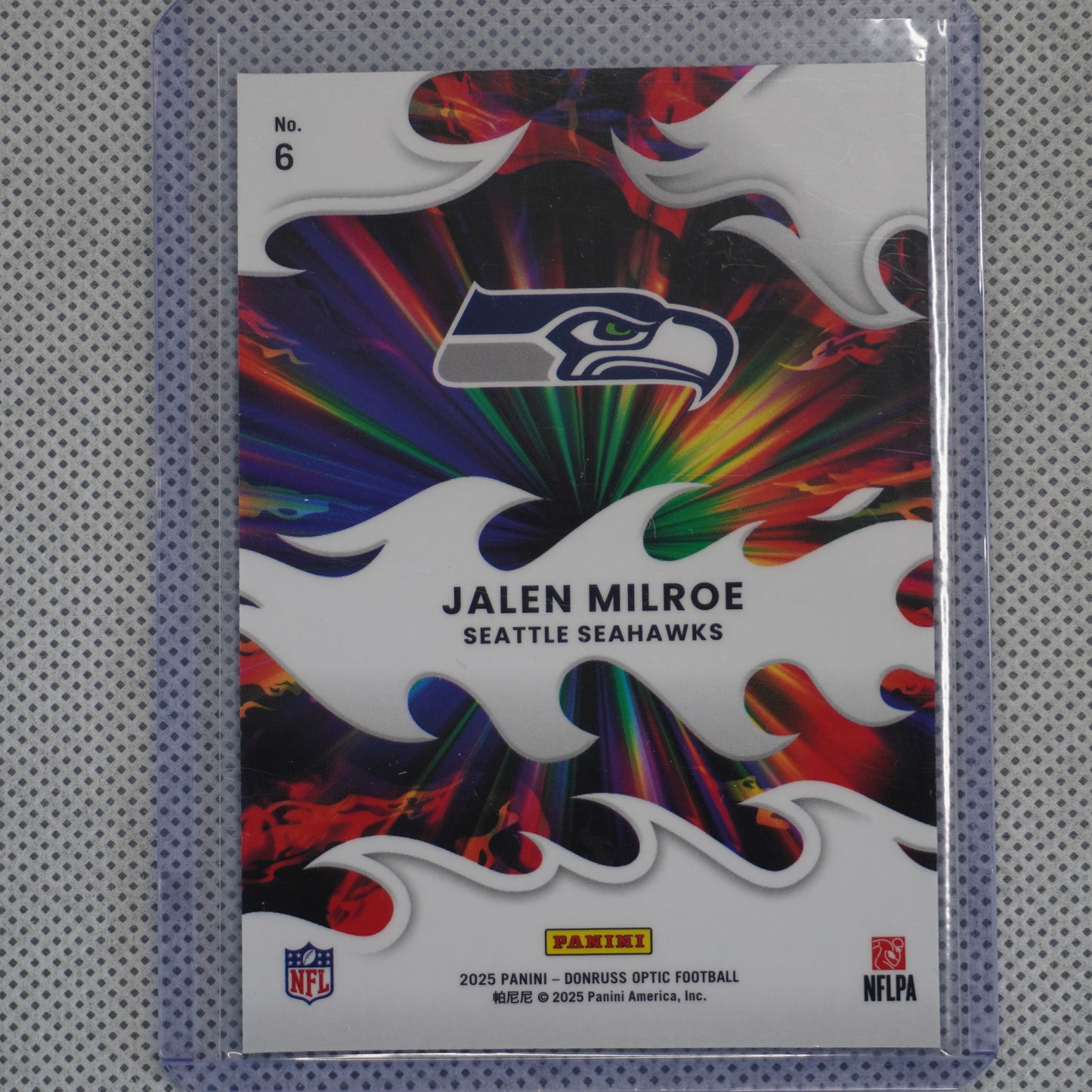 2025 Donruss Optic #6 Jalen Milroe Light It Up Seattle Seahawks