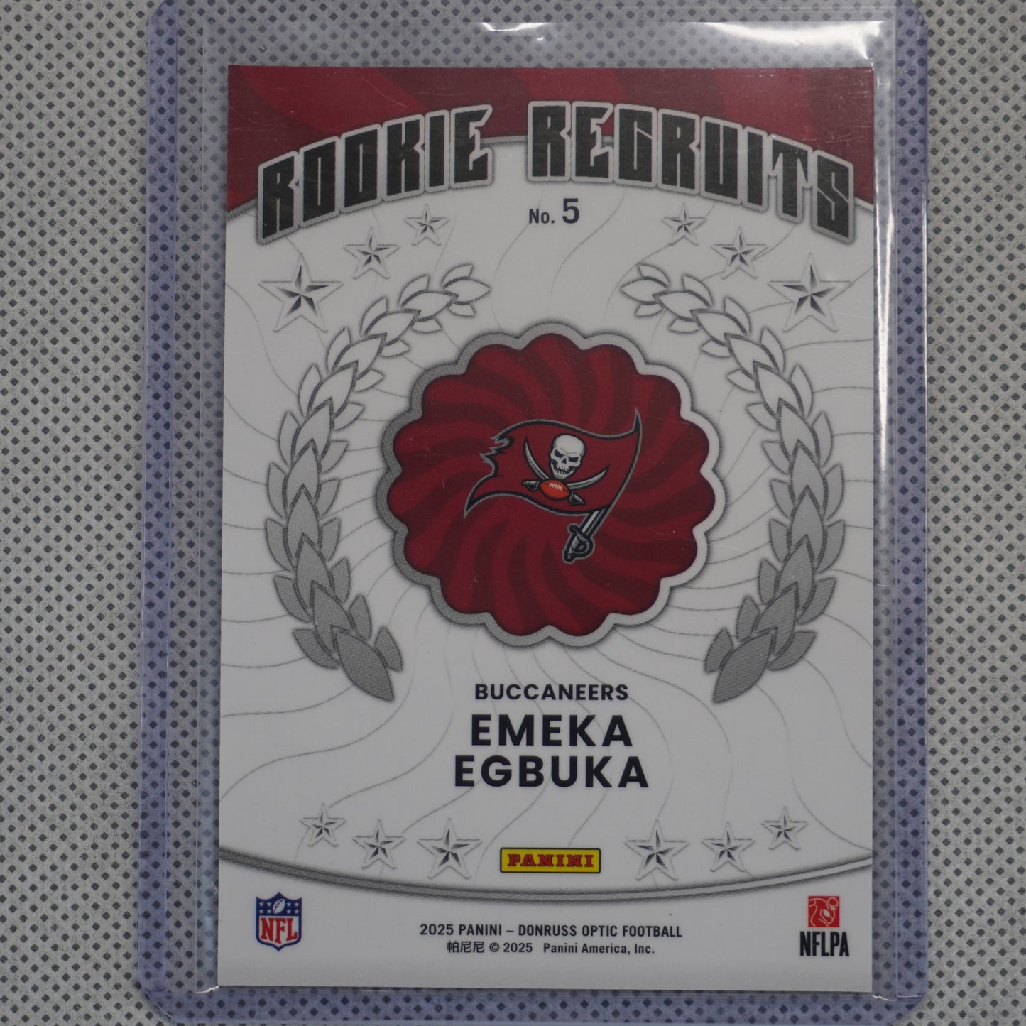 2025 Donruss Optic #5 Emeka Egbuka Rookie Recruits Tampa Bay Buccaneers