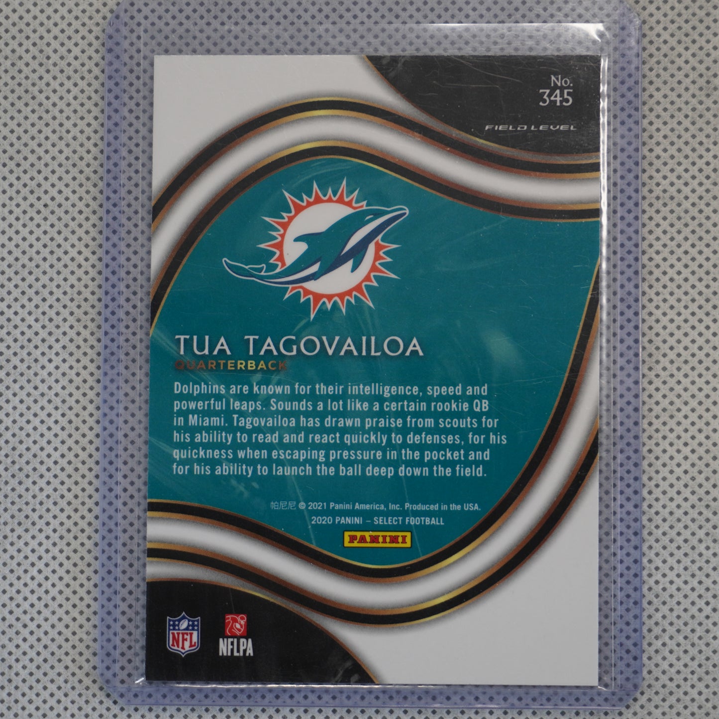 2020 Panini Select #345 Tua Tagovailoa Miami Dolphins RC