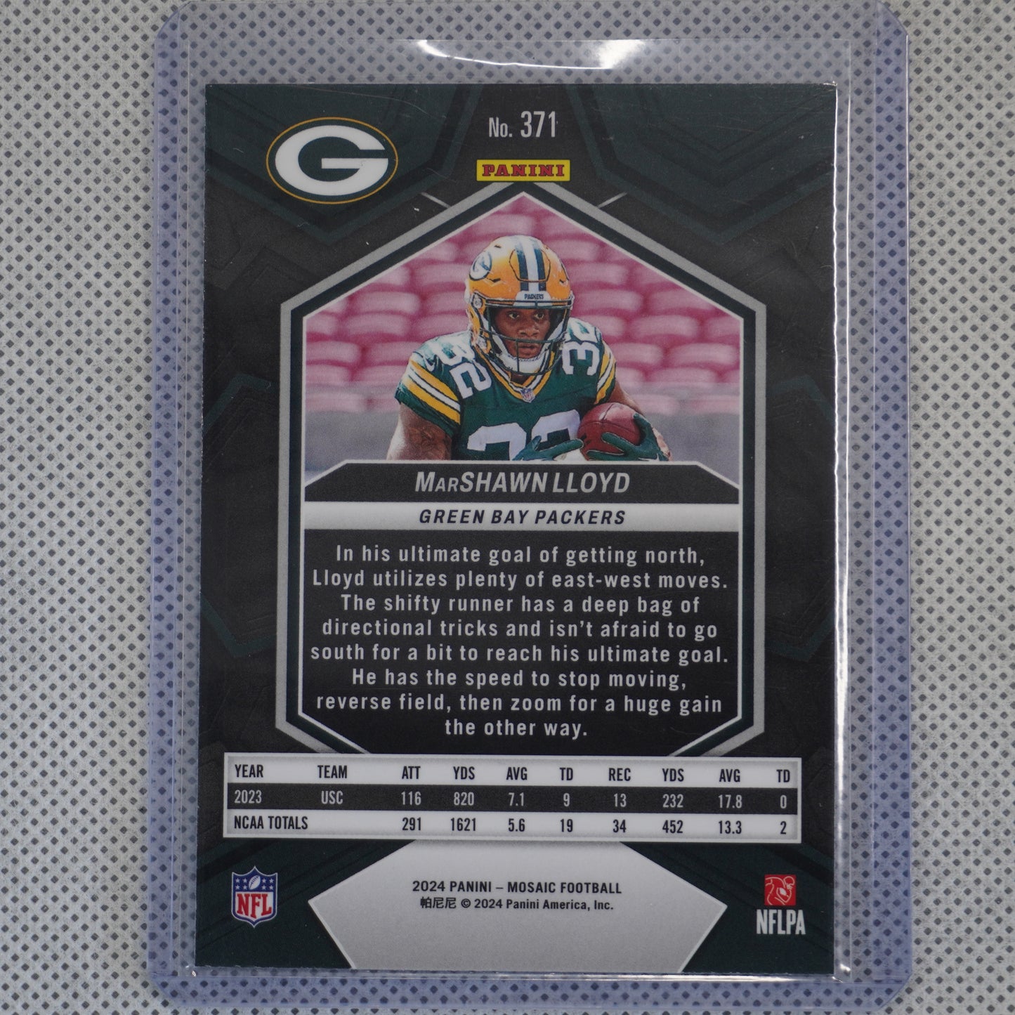2024 Panini Mosaic #371 MarShawn Lloyd Green Bay Packers RC