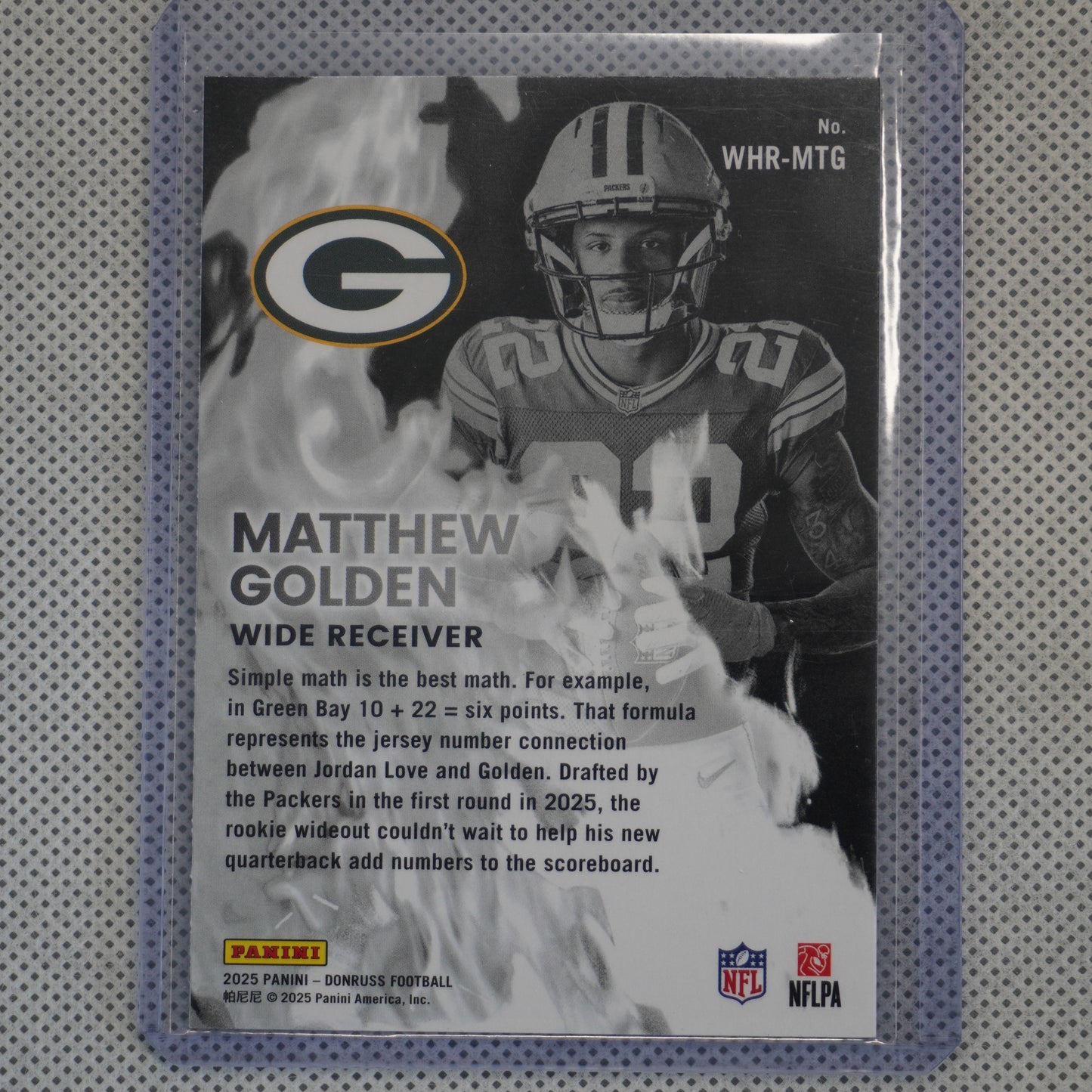 2025 Donruss #WHR-MTG Matthew Golden White Hot Rookies Green Bay Packers